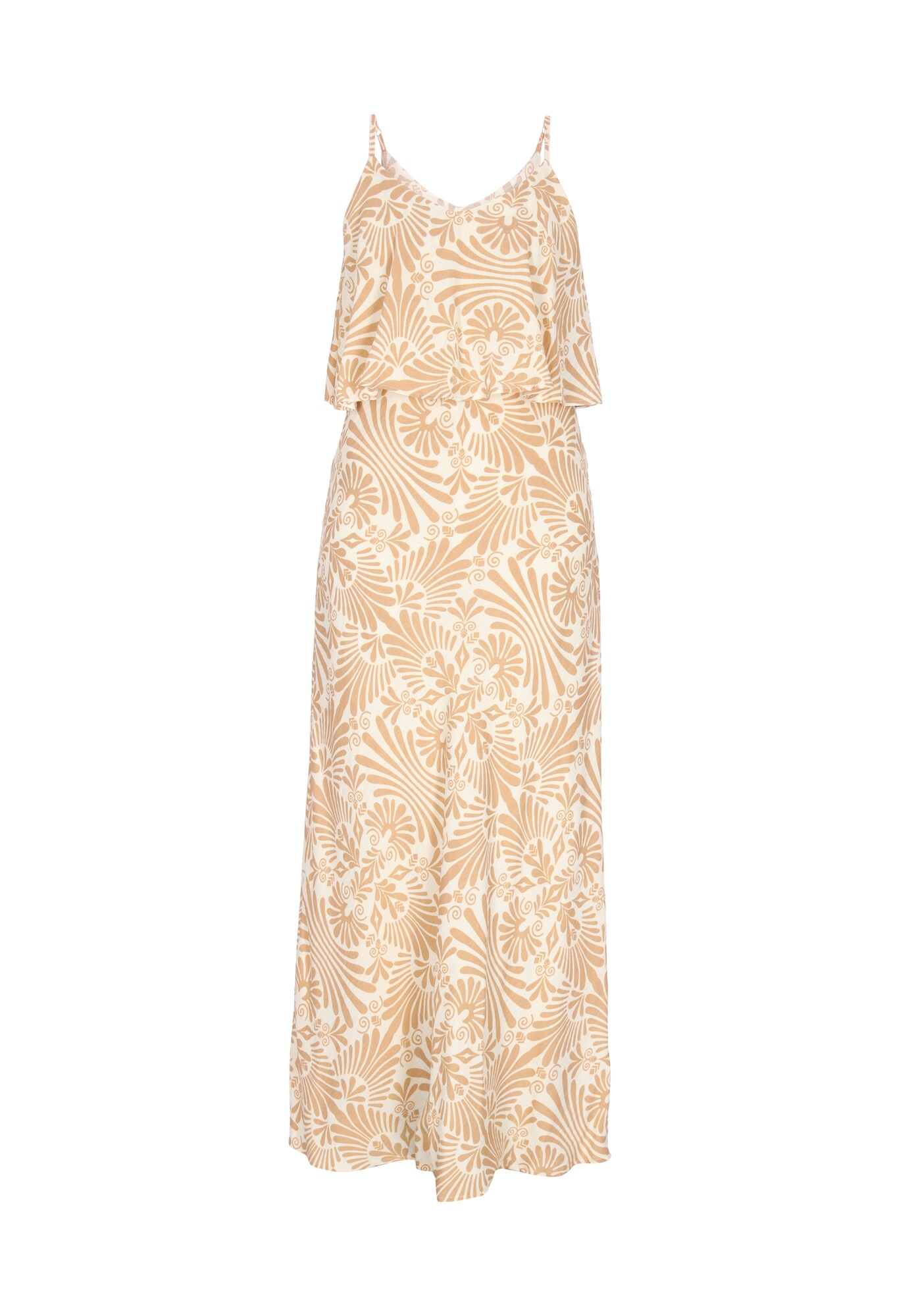 Usha Vestido  crema / camelo