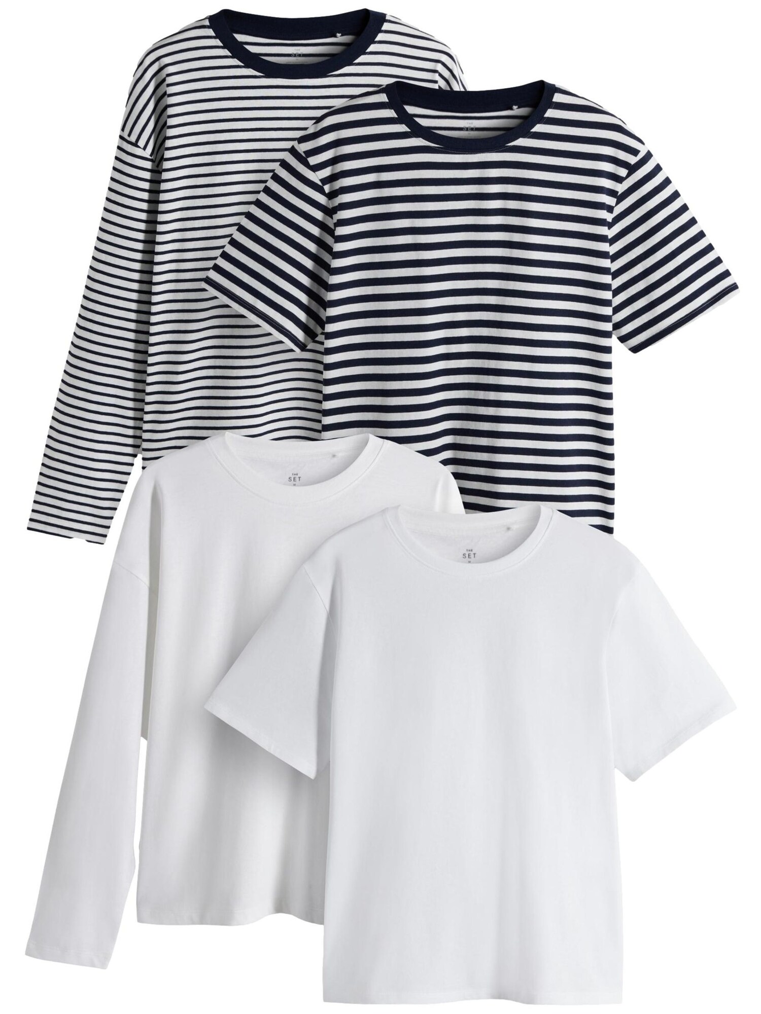 The Set Tricou  negru / alb