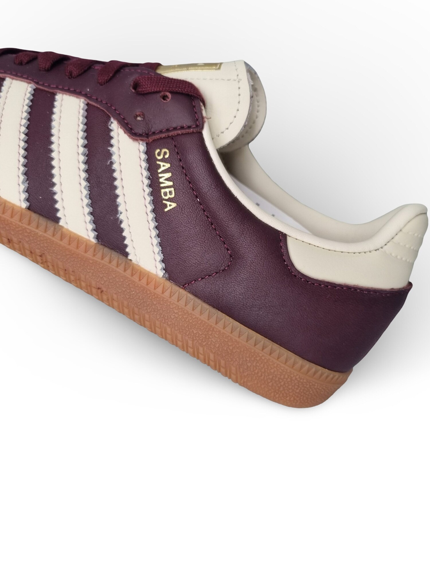Adidas Samba Og ID0477 Maroon Crew White Gold Burgundy – imagen 2