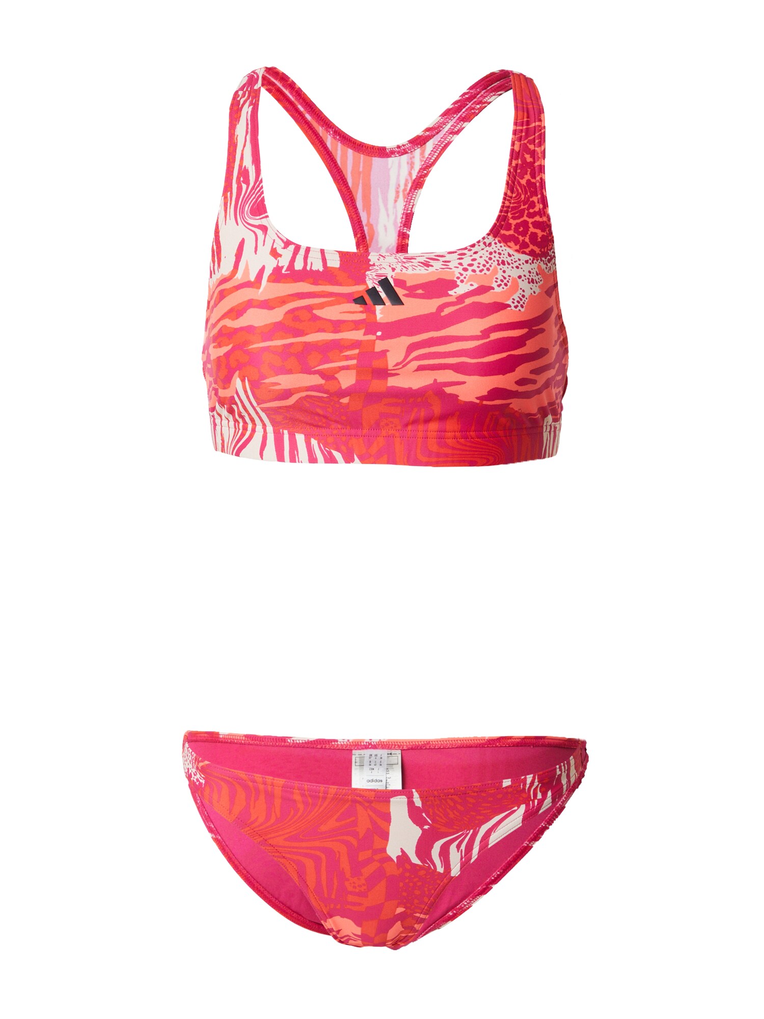 ADIDAS PERFORMANCE Sportski bikini 'Allover Graphic'  roza / vatreno crvena / crna / bijela
