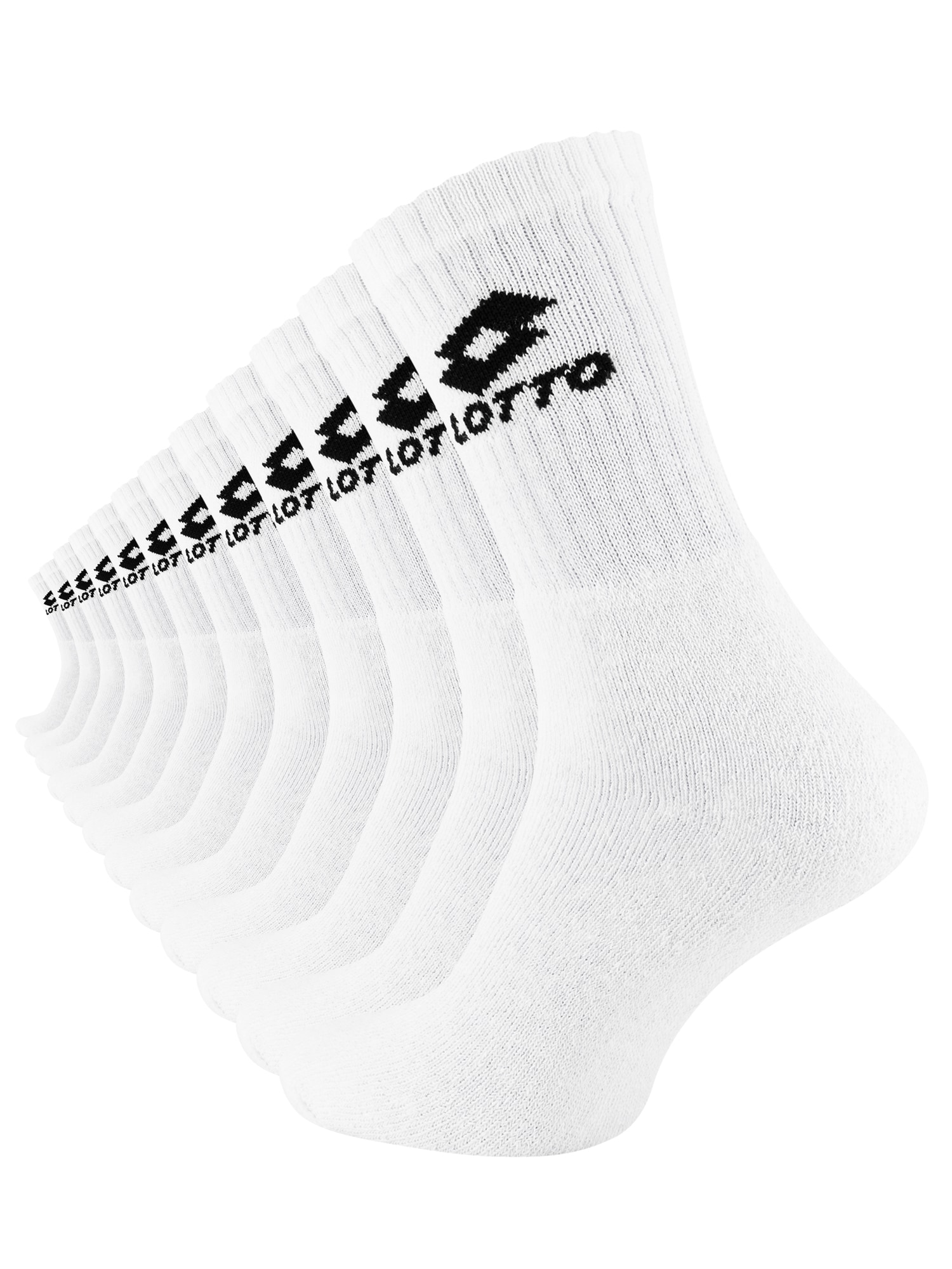 LOTTO Calzino sportivo  nero / bianco
