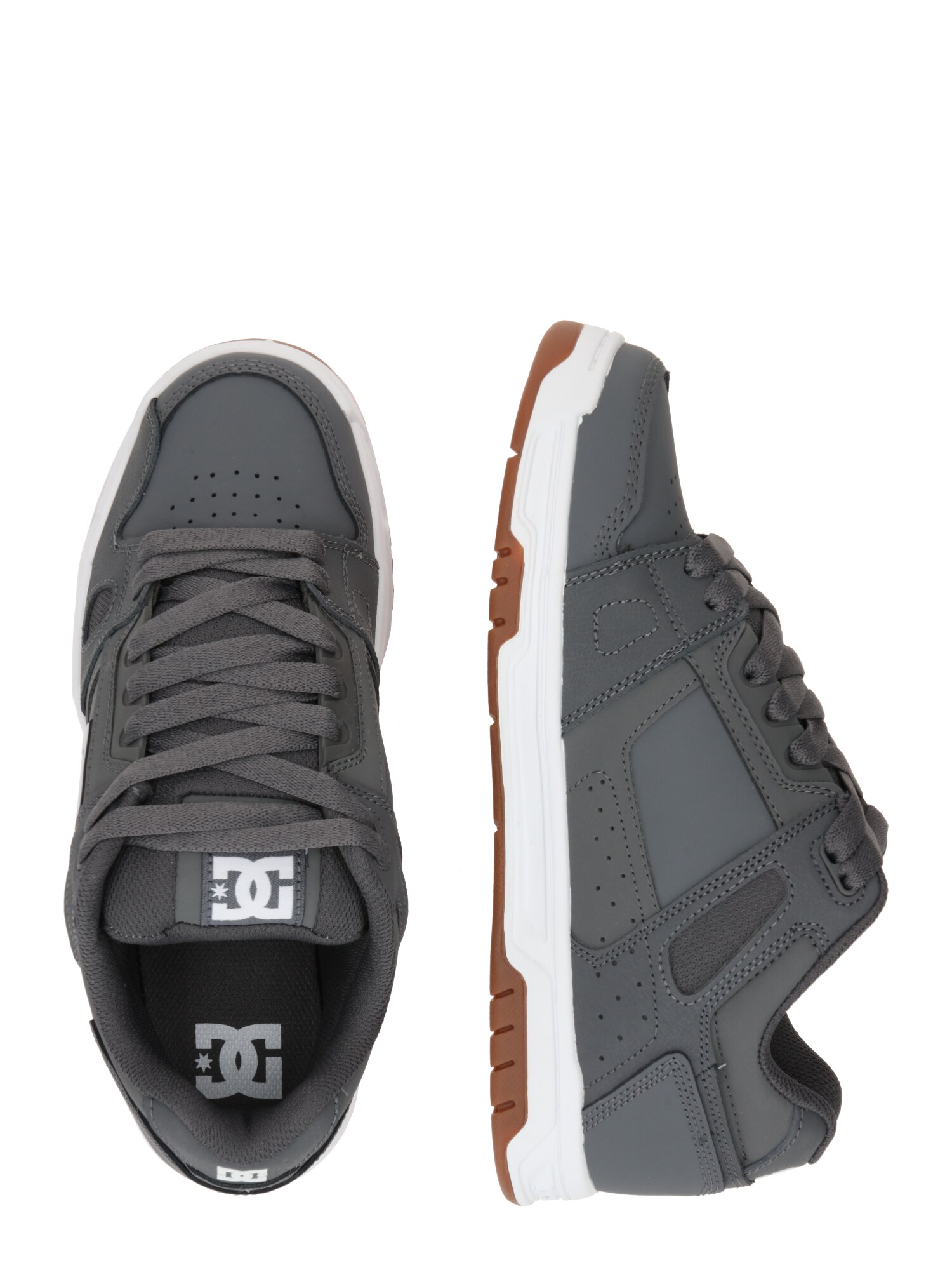 DC Shoes Rövid szárú sportcipők 'STAG'  szürke / fehér termék 2. képe