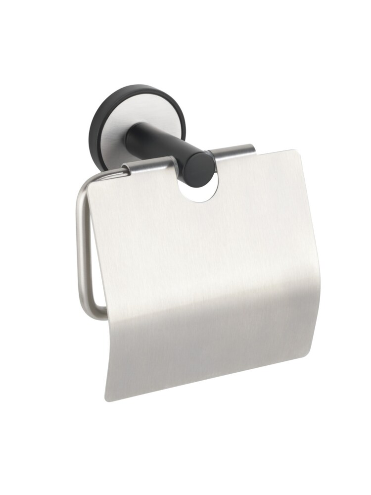 Wenko Toilettenpapierhalter Herren Größe B: 14.5cm x H: 12.5cm x T: 6.5cm silber