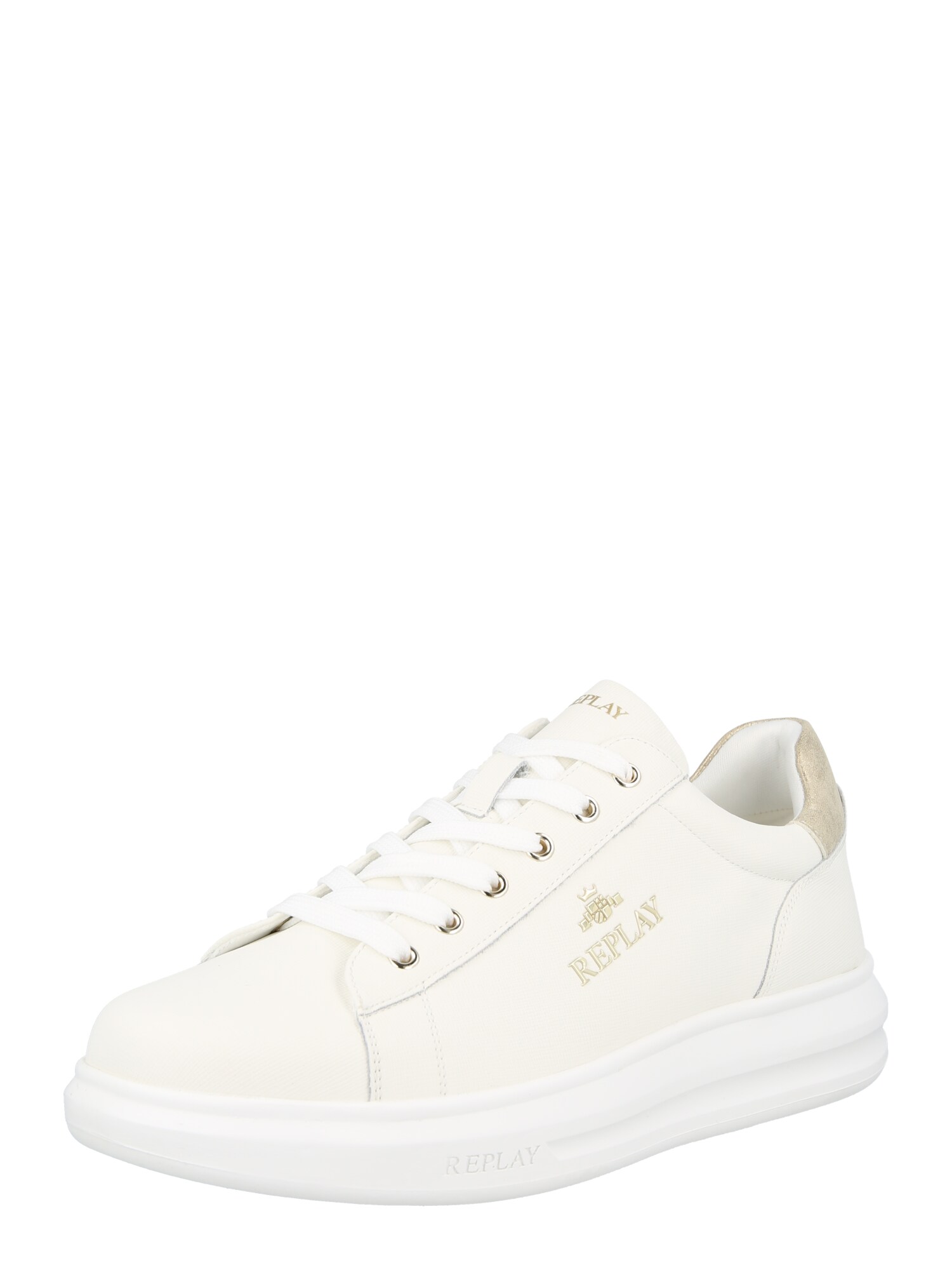 REPLAY Sneaker low 'OLYMPE'  auriu / alb