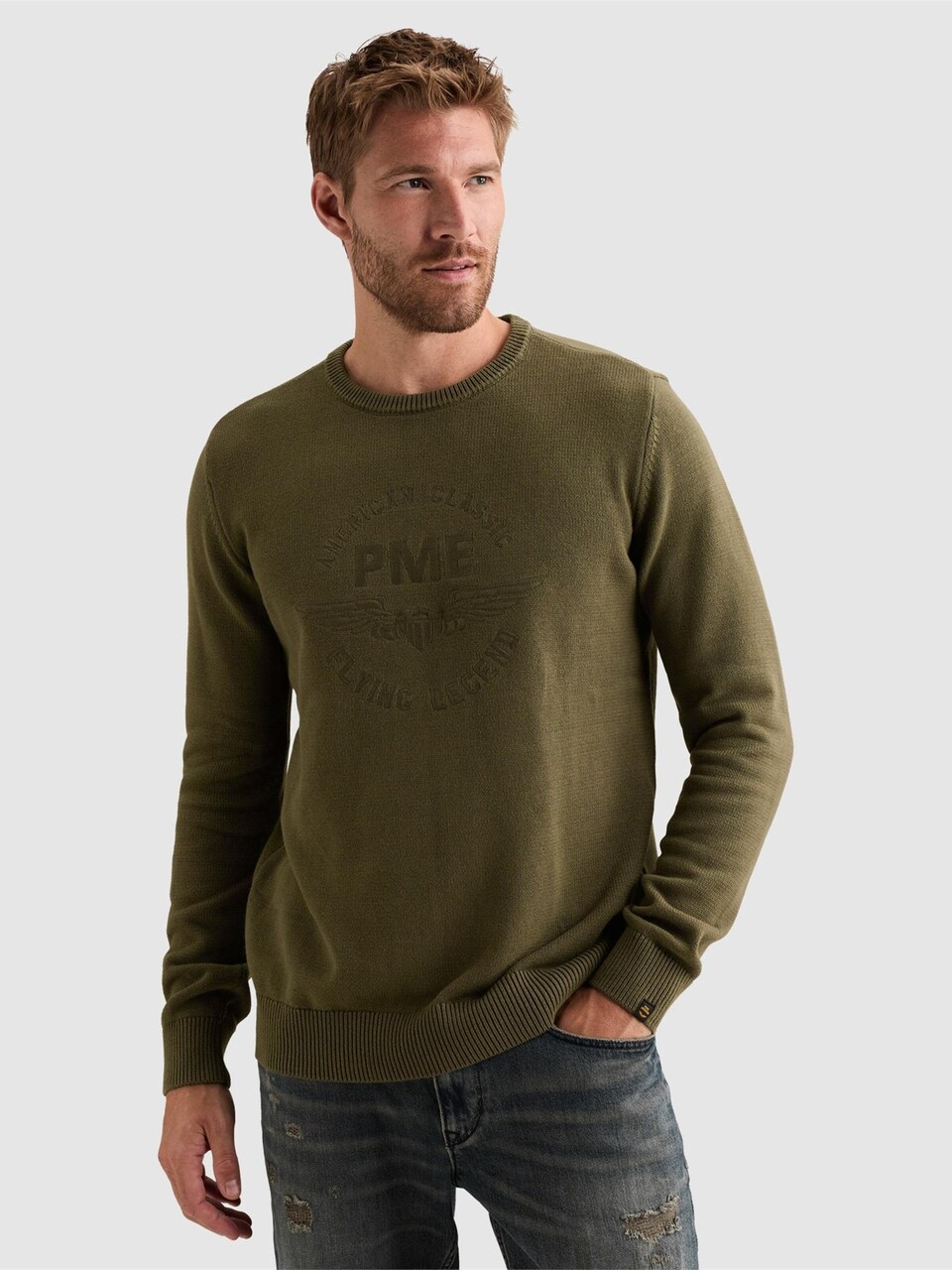 Tröja 'Pullover with crewneck and artwork'