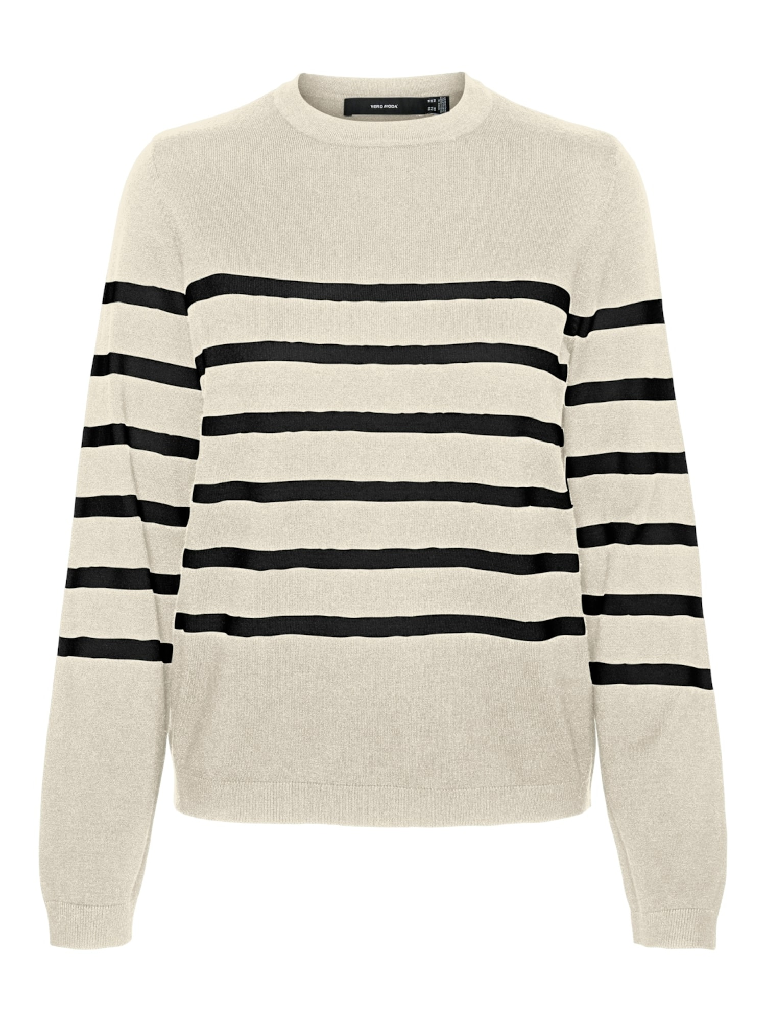 VERO MODA Sveter 'VMSaba' svetlobéžová / čierna
