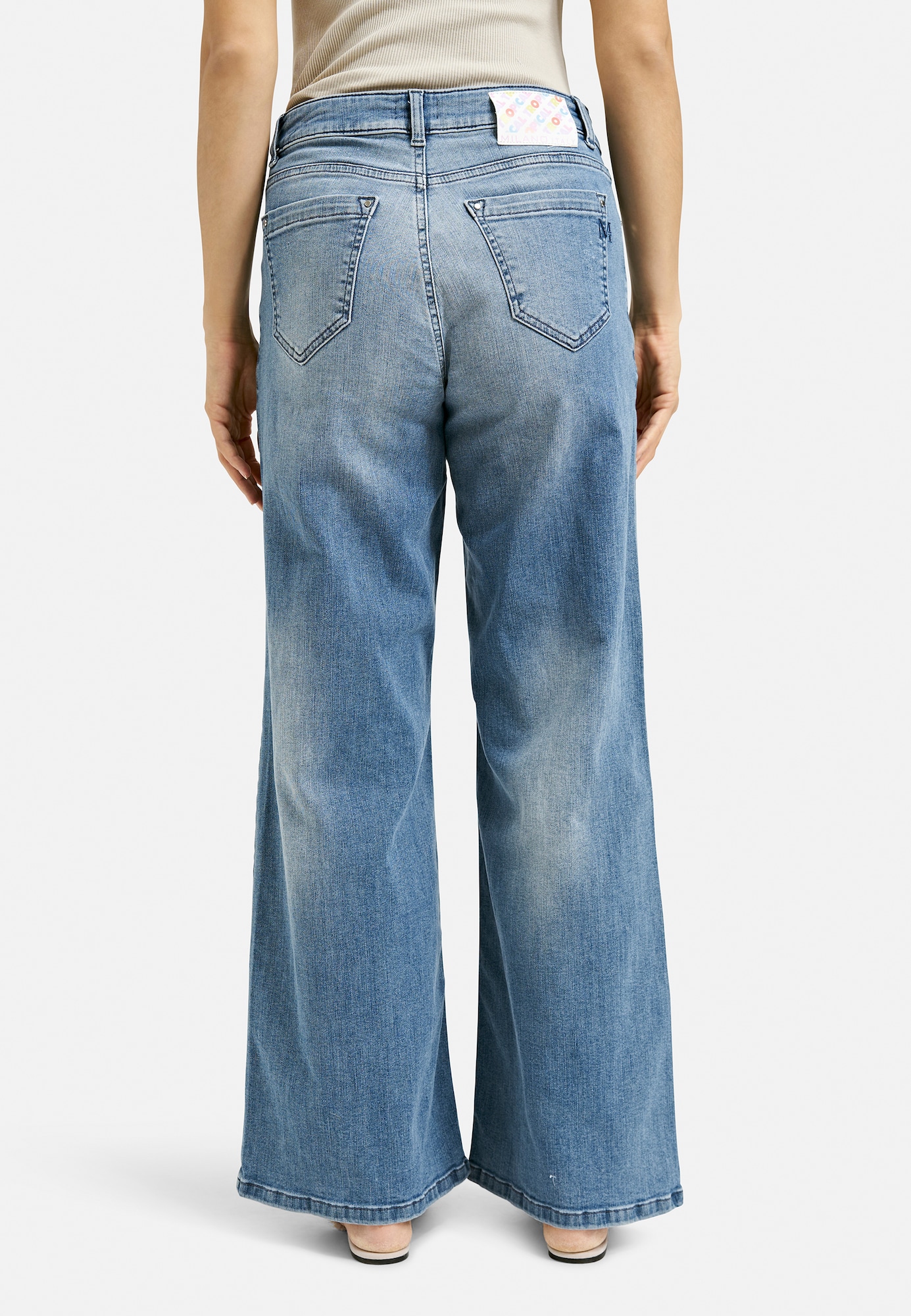 Thumbnail - Milano Italy Wide Leg Jeans im Used Look