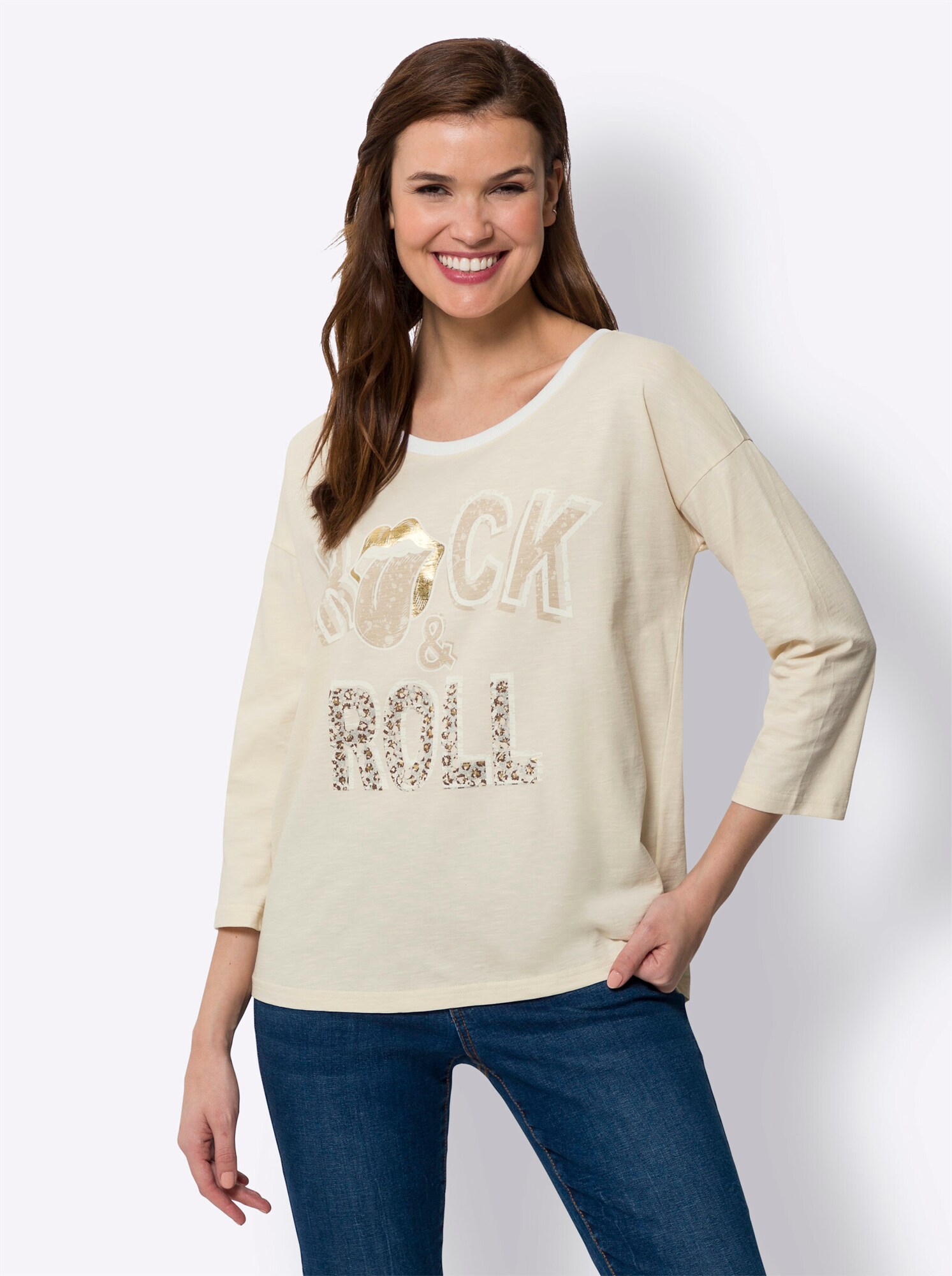 Heine Tricou șAmpanie / Auriu / Gri-image