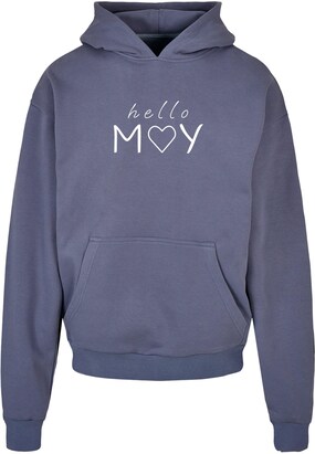 Merchcode Sweatshirt ‘Spring – Hello May’ Smoky blue / Grijs / Wit