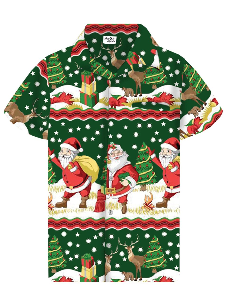 Skjorta 'Christmas Border Print'