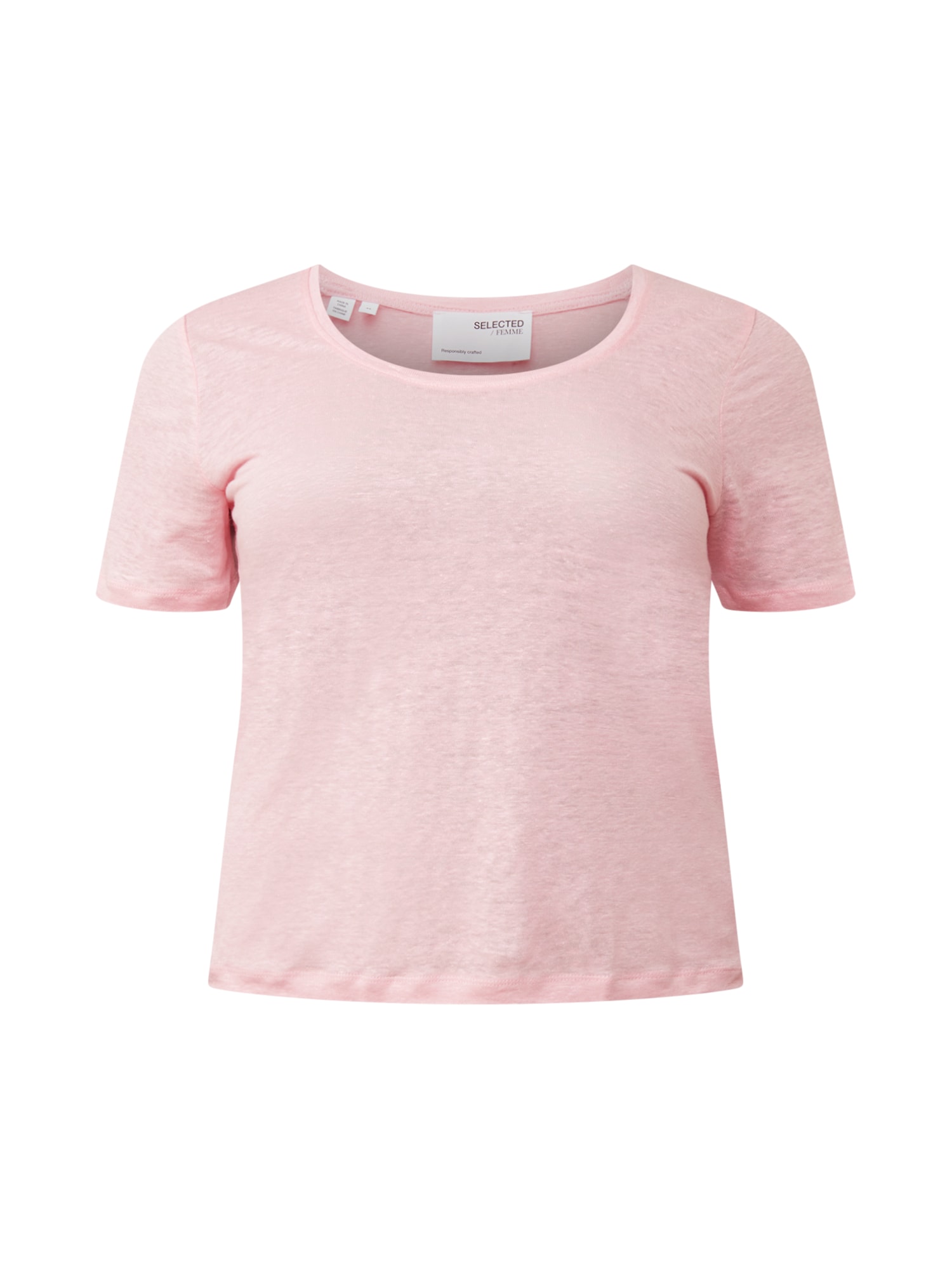 Selected Femme Curve Marškinėliai 'Linda' šviesiai rožinė