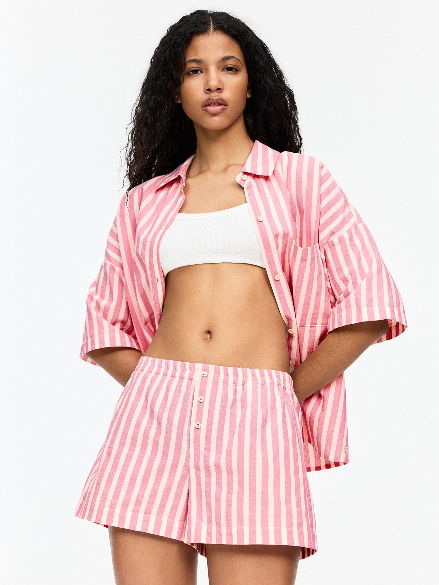 Pull&Bear Nadrág  pitaja / pasztell-rózsaszín termék 2. képe