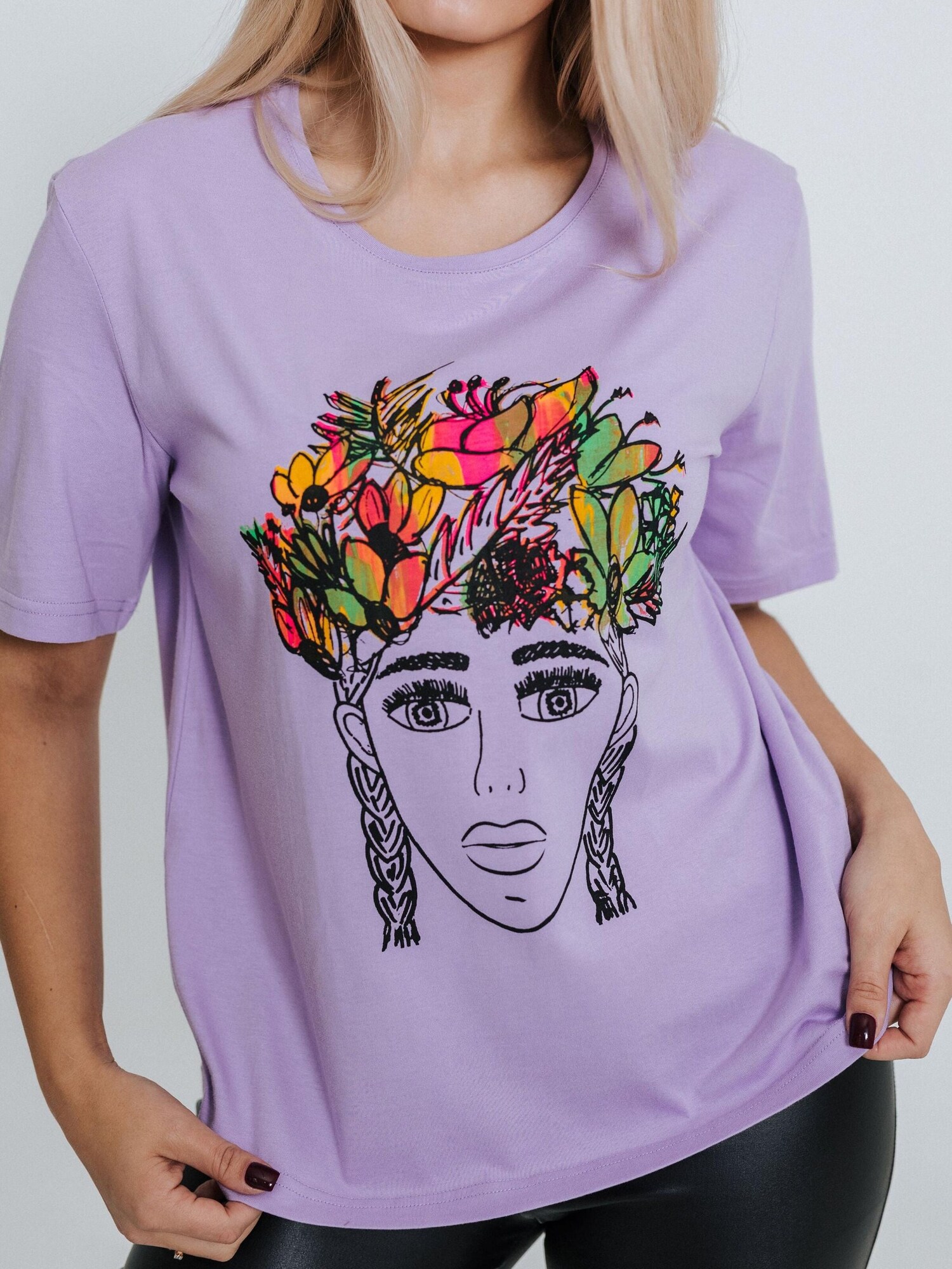 RADADA Camiseta 'FLOWER CROWN'  lila