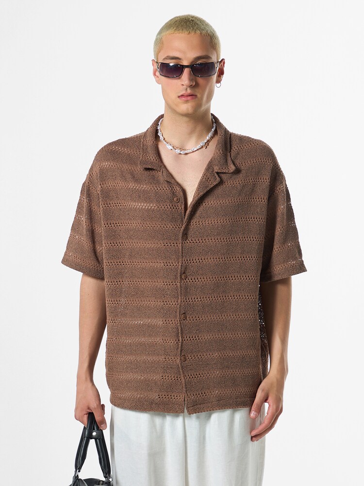 VAMOS CLO Hemd Herren Größe XL chamois / dunkelbeige