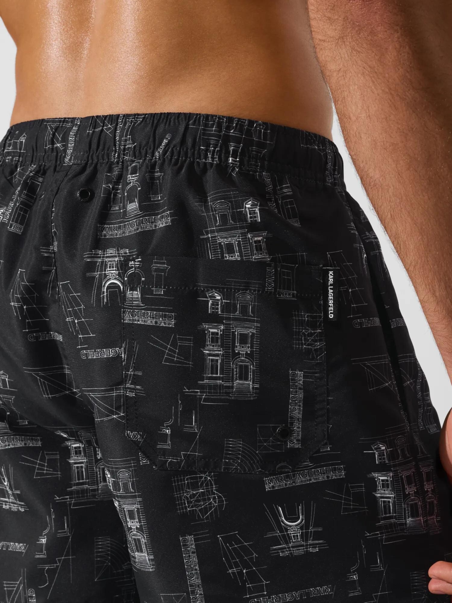Karl Lagerfeld Bermudas negro / blanco – imagen 12