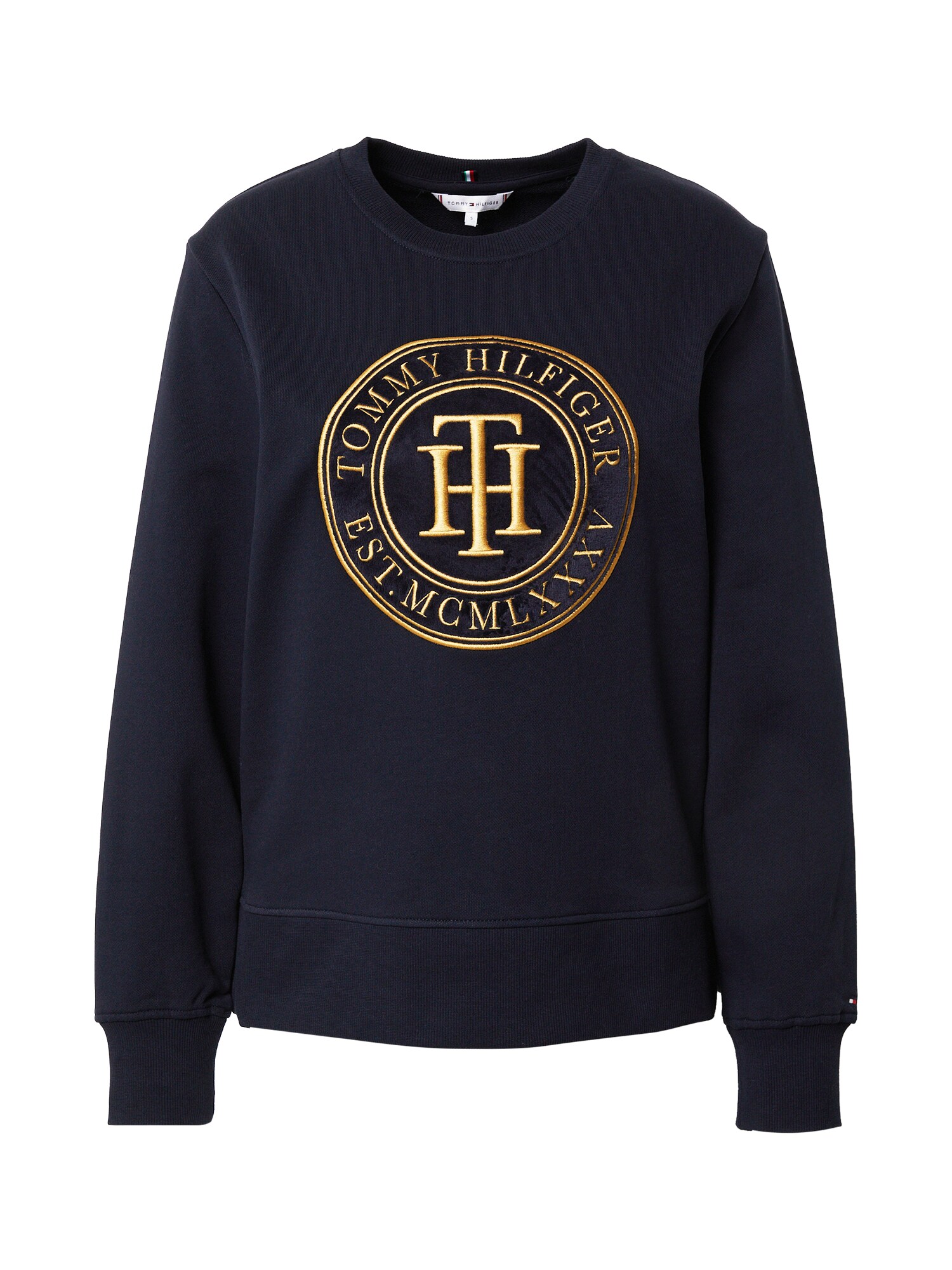 TOMMY HILFIGER Megztinis be užsegimo  tamsiai mėlyna / geltona