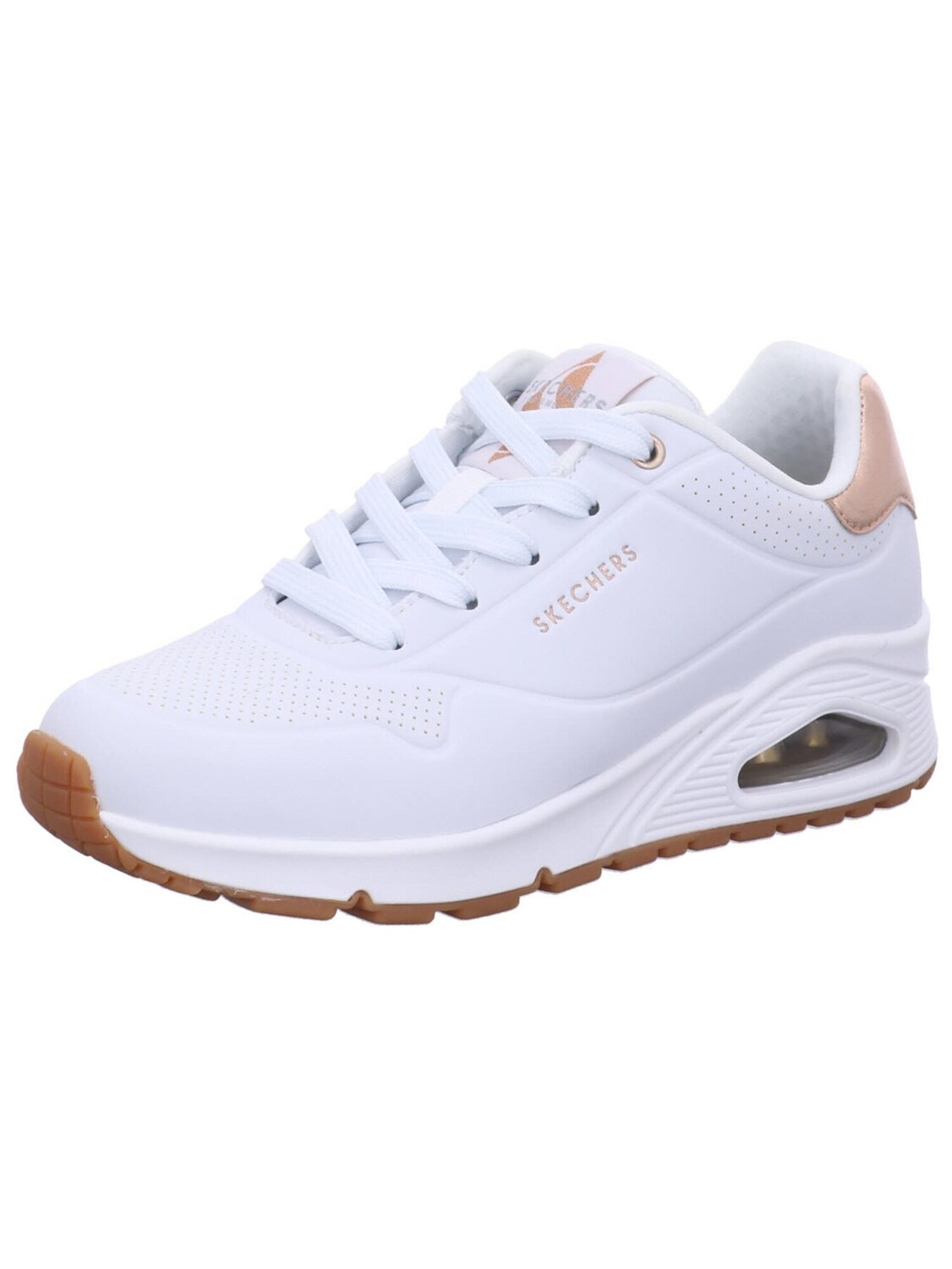 Skechers Uno Golden Air 177094-WHT Blancas con Cãmara de Aire y Detalles Oro Rosa Wht