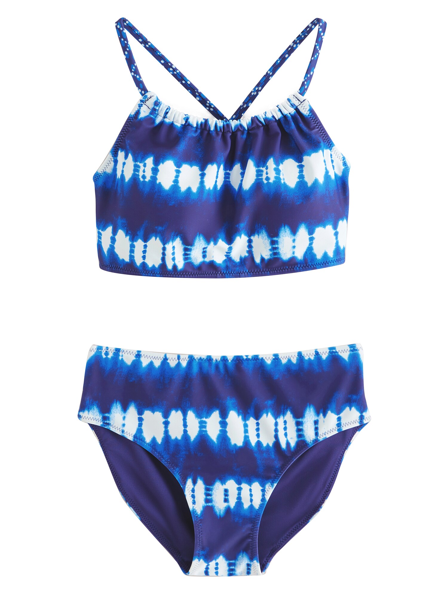 Next Costum de baie două piese  albastru marin / azur / alb