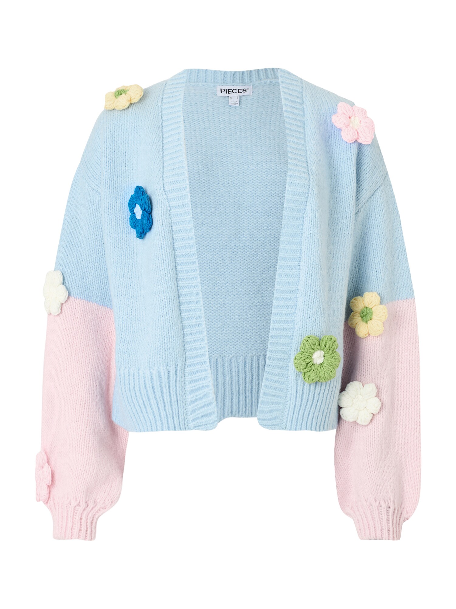 PIECES Geacă tricotată PCJenner  azuriu / albastru închis / rosé / alb