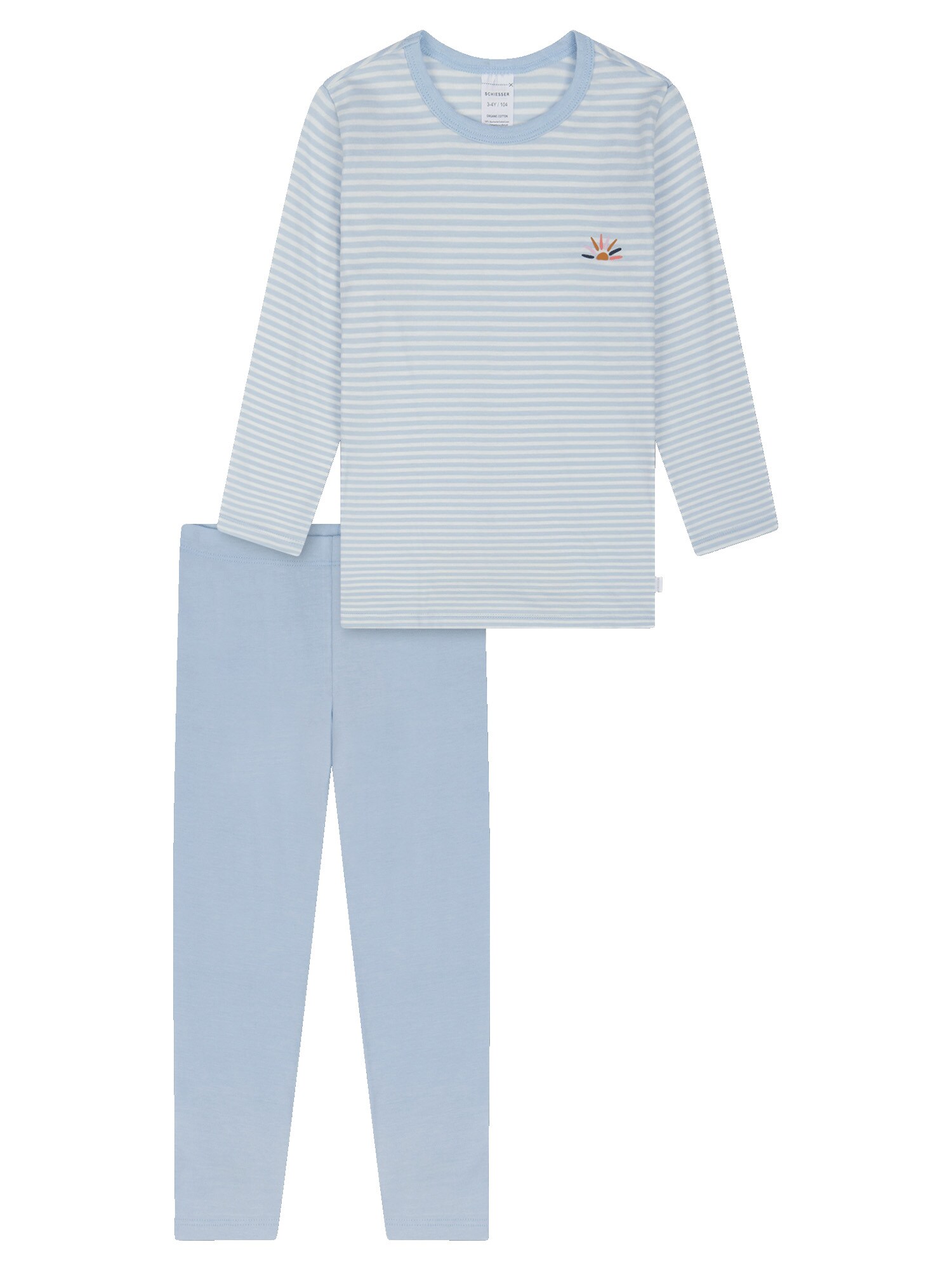 Schiesser Nachtkledij 'Nightwear' Lichtblauw