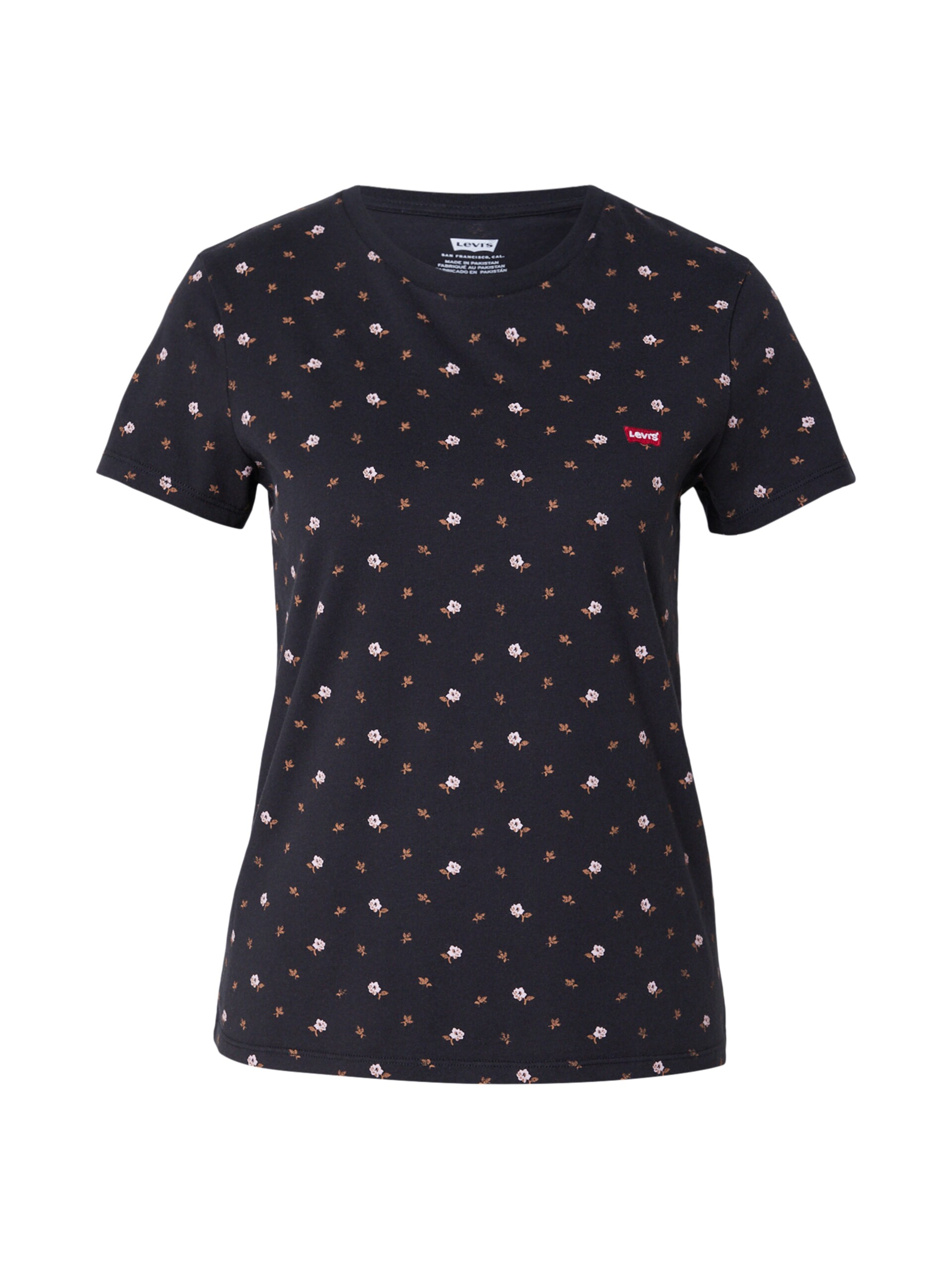 LEVIS ® T-shirt 'PERFECT' brun / pastellrosa / röd dam