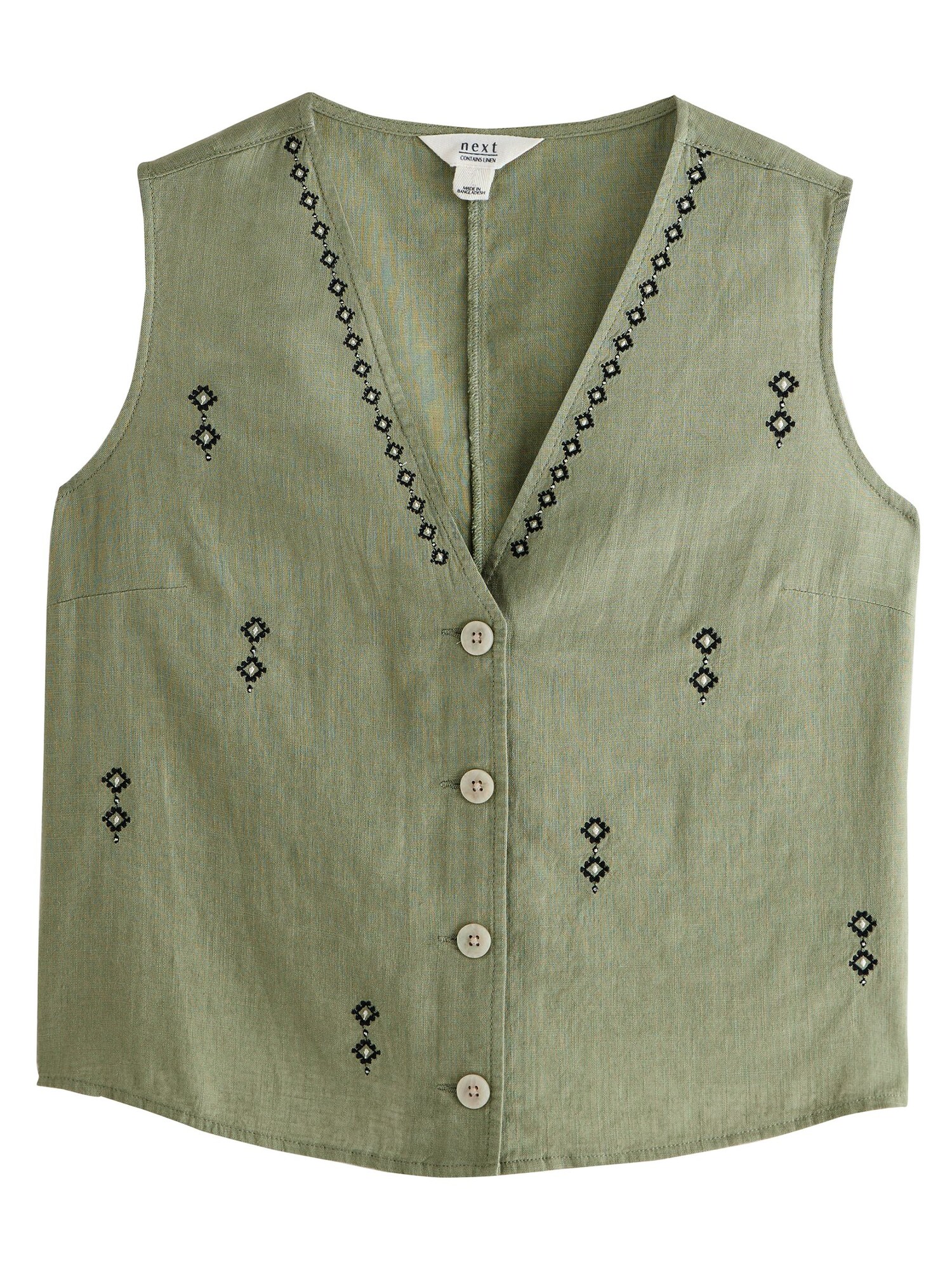 Next Öltönymellény  khaki / fekete / fehér akciós termékkép 1