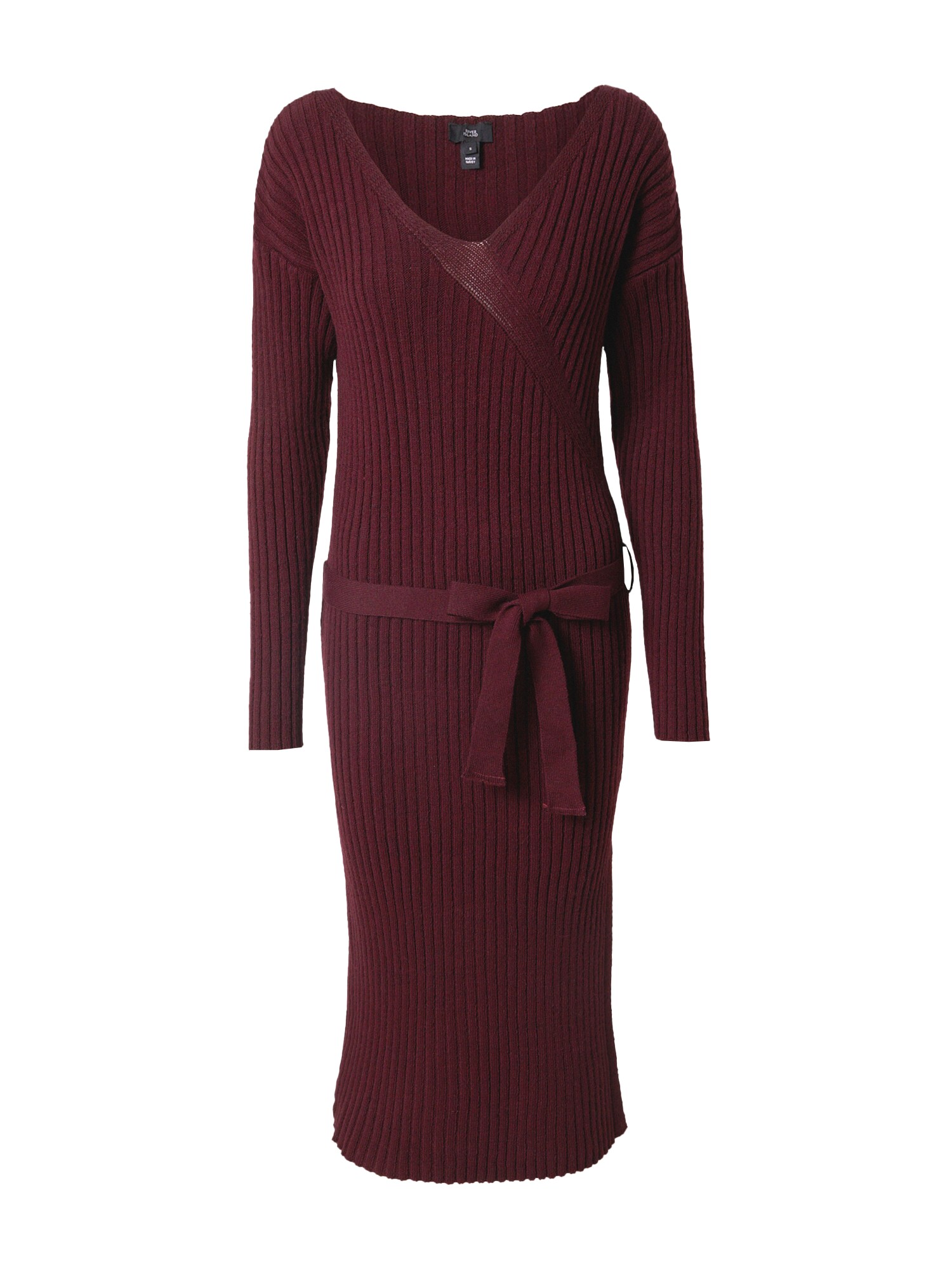 River Island Pletené šaty  burgundská