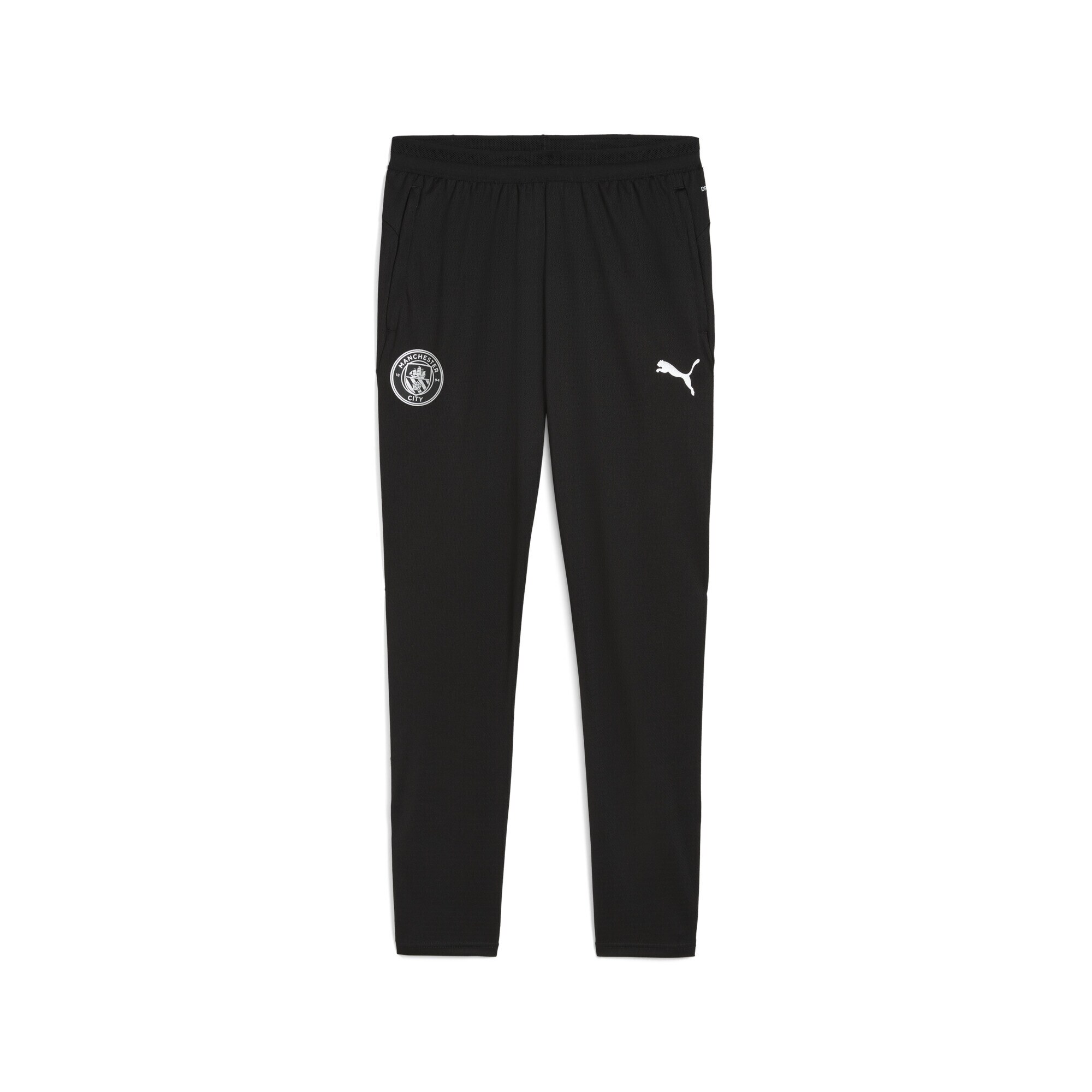 PUMA Pantaloni sport Manchester City  negru / alb