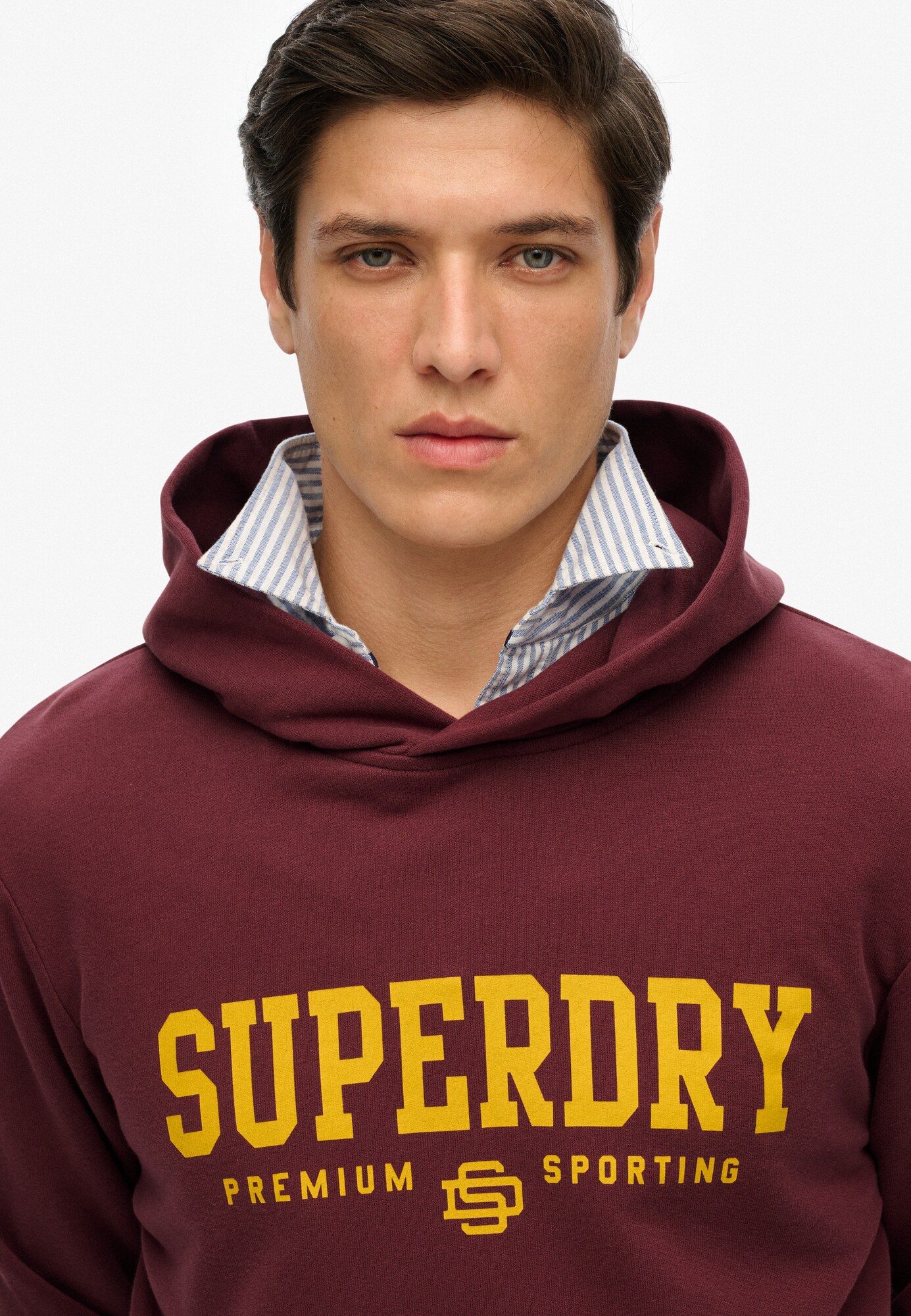 Superdry & Co Mikina 'Code' oranžová / vínovo červená (obrázok 5)