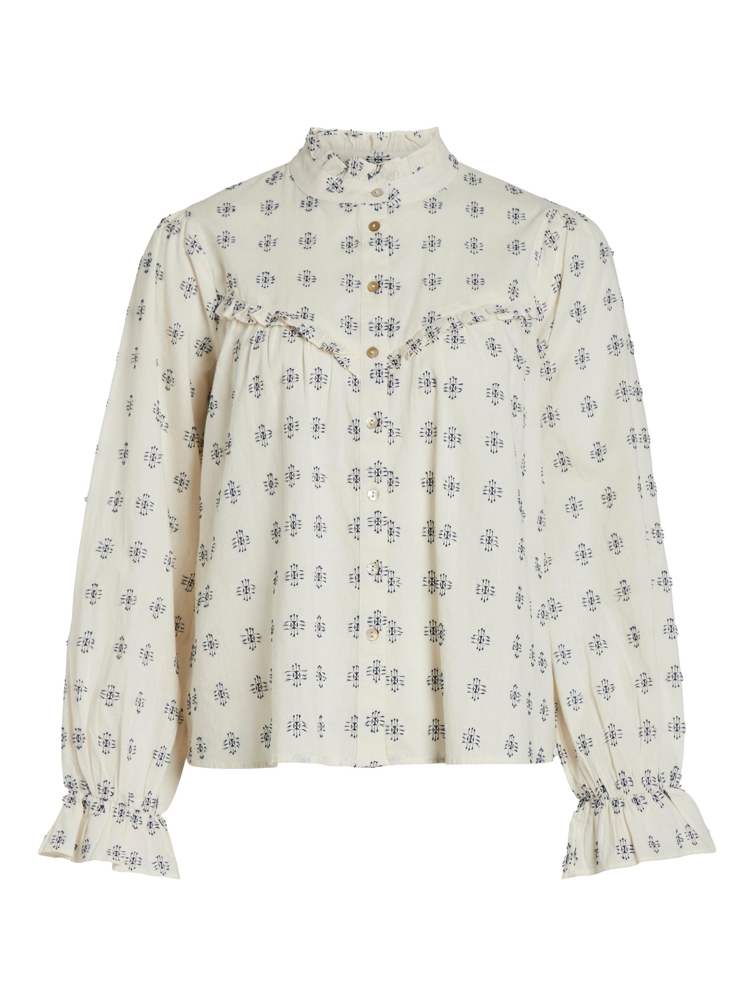 Vila VILA Bluse 'Pilly' elfenbein / navy