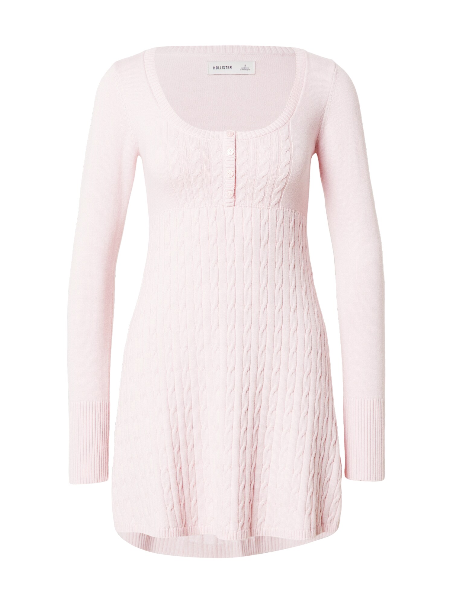 Hollister Rochie Tricotat Roz Pastel-image