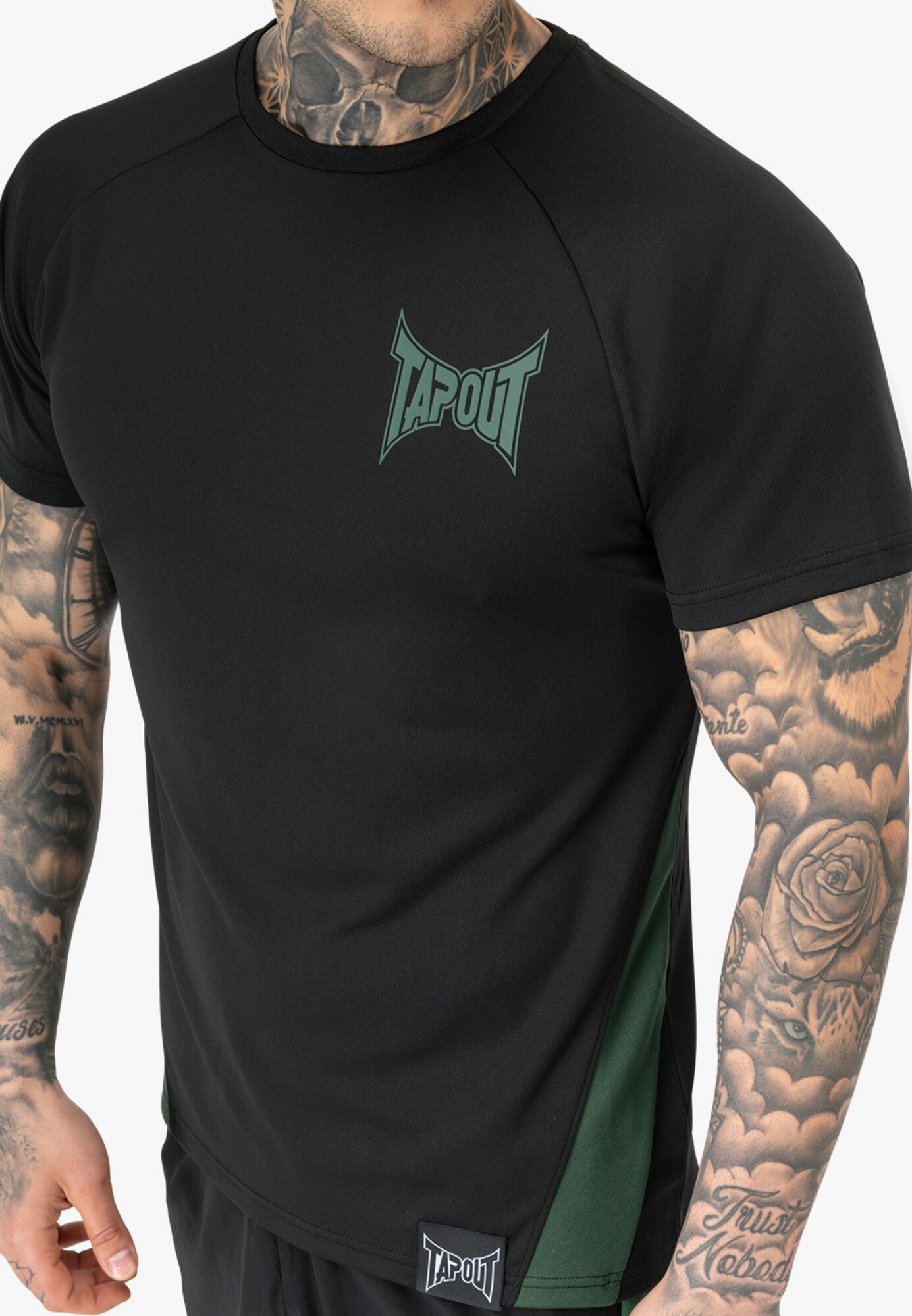 Tapout Funkčné tričko zelená / čierna (obrázok 5)