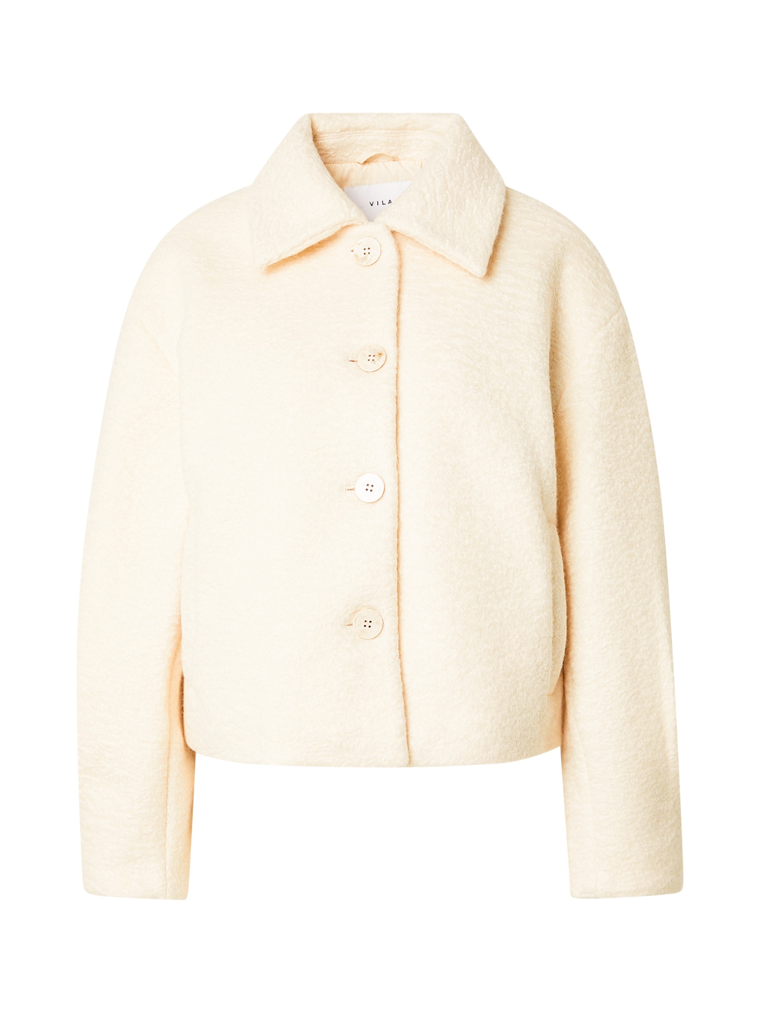 VILA Geacă de primăvară-toamnă VIFRANCA  crem
