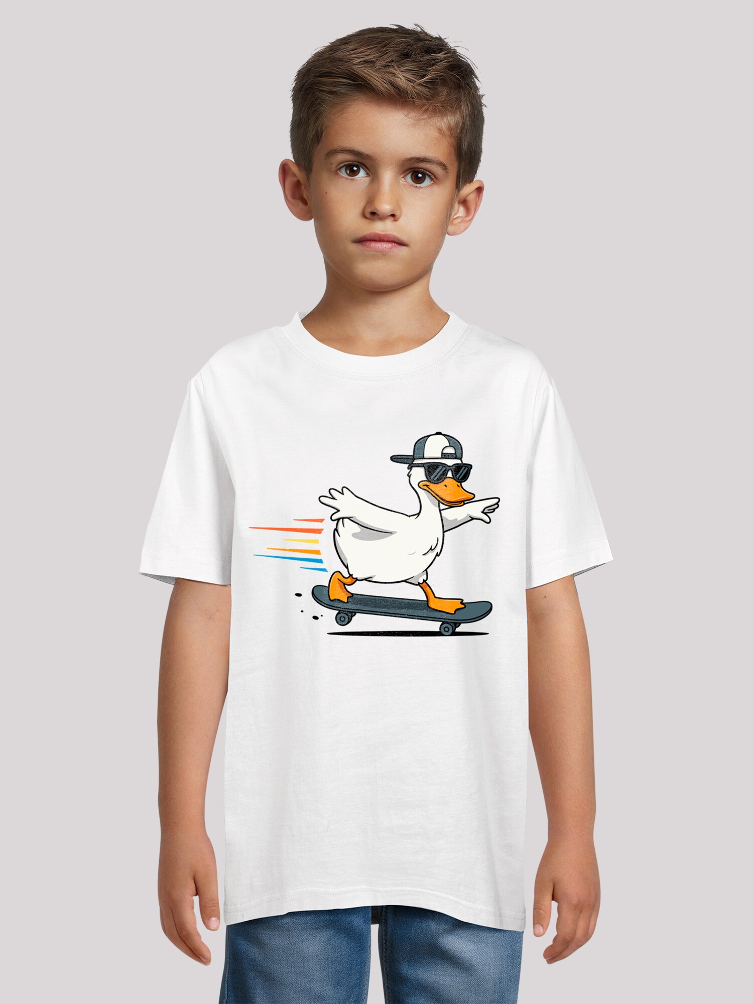 Thumbnail - F4NT4STIC T Shirt Coole Ente auf Skateboard Spaß