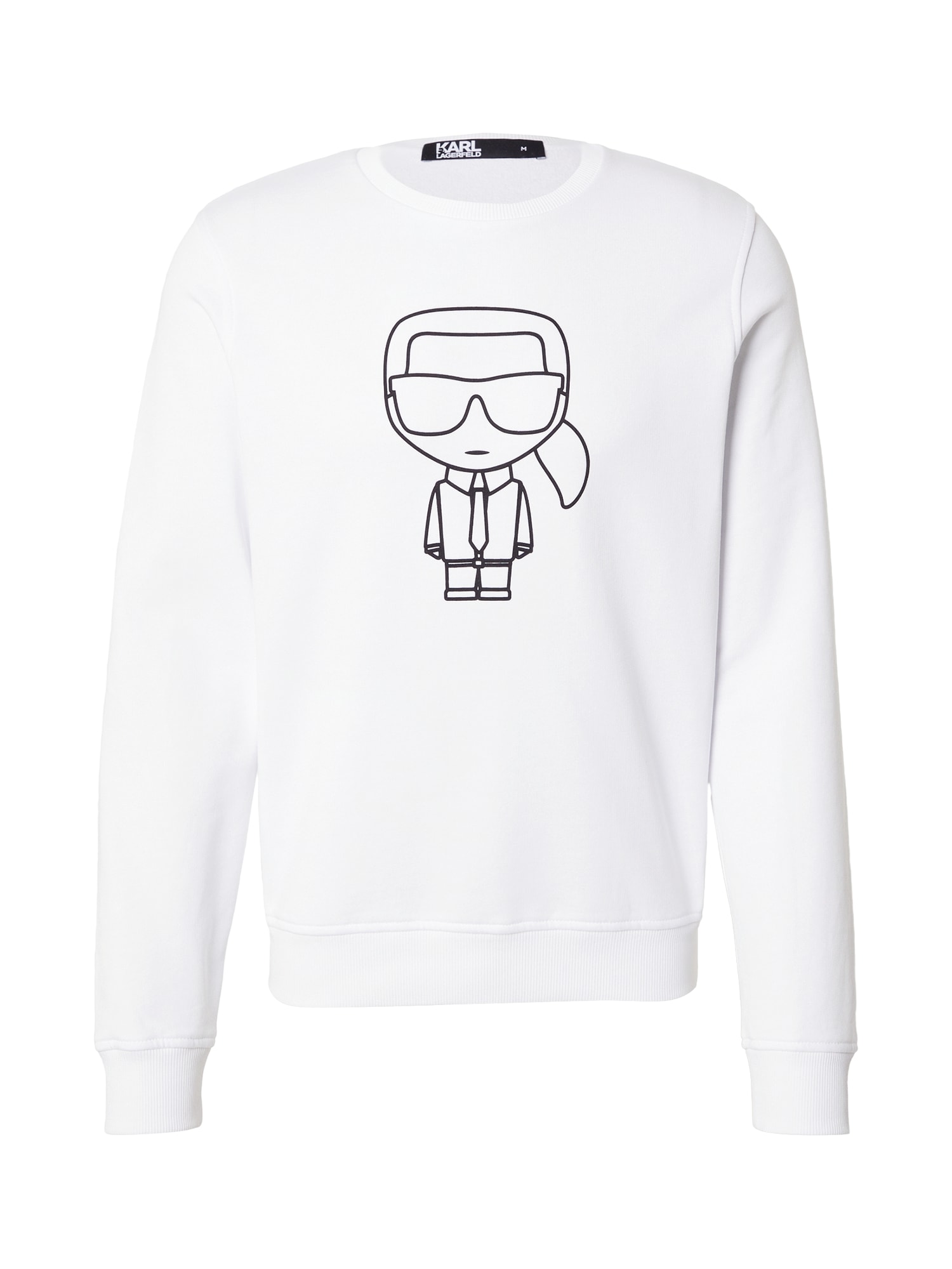 Karl Lagerfeld Bluză de molton  negru / alb