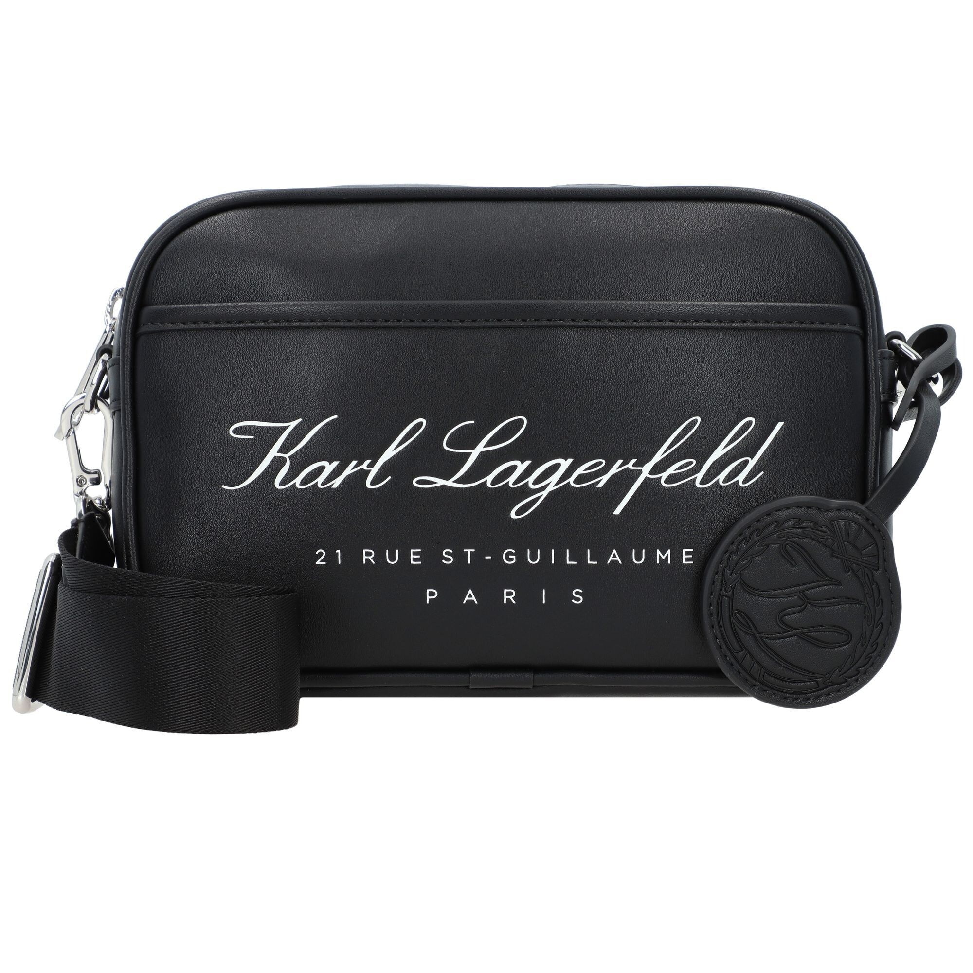 Karl Lagerfeld Taška cez rameno 'Hotel Karl'  čierna / biela