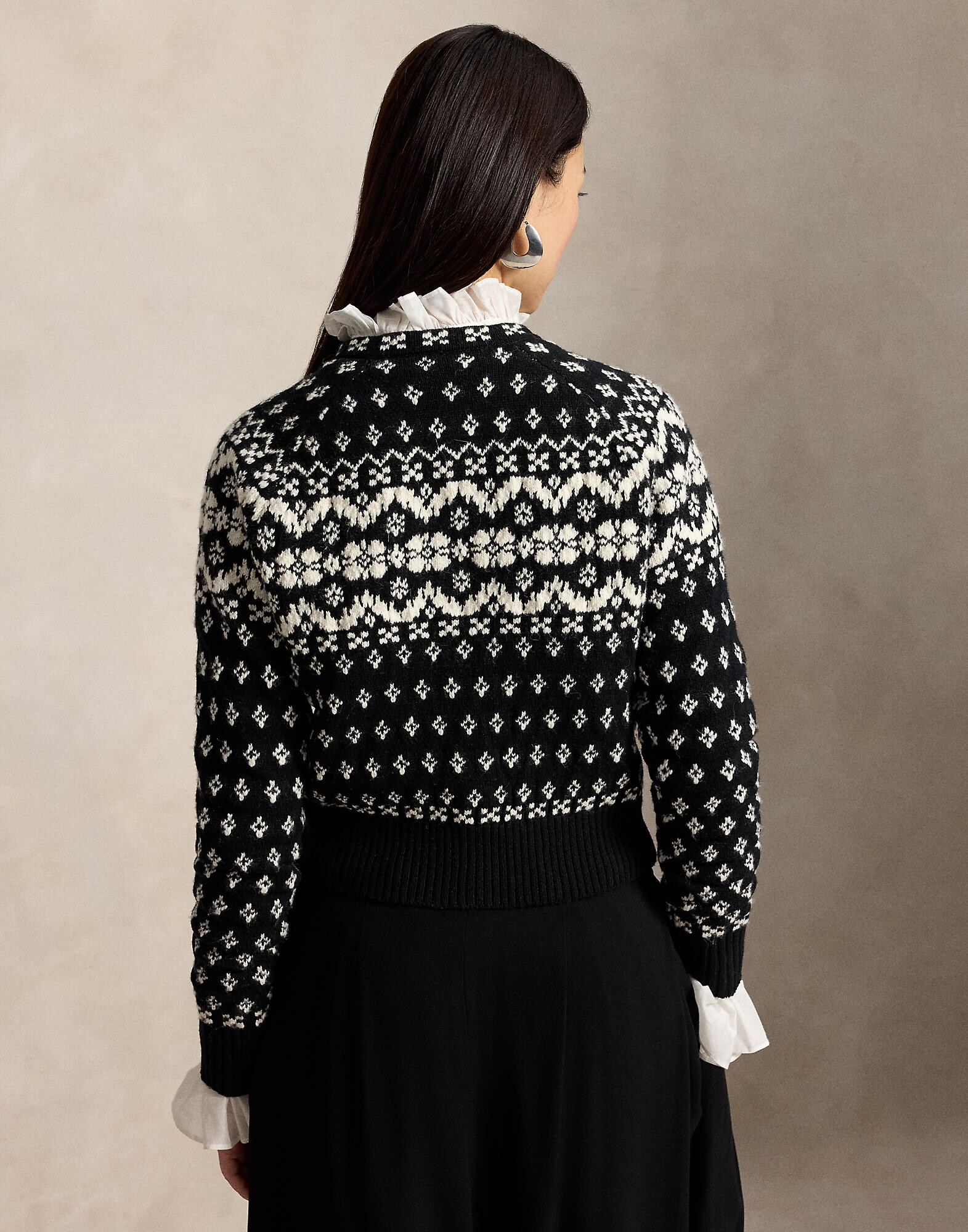 Polo Ralph Lauren Cárdigan negro / blanco – imagen 3