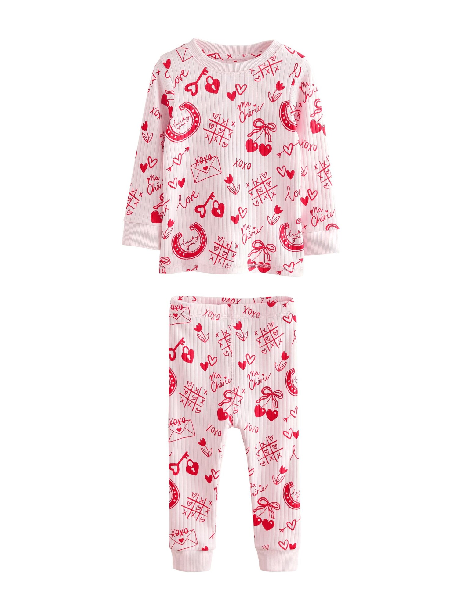 Next Pijamale  roșu / alb