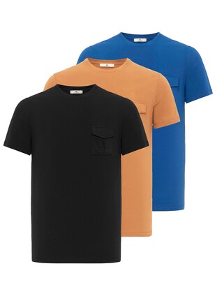 Daniel Hills Shirt Blauw / Lichtbruin / Zwart