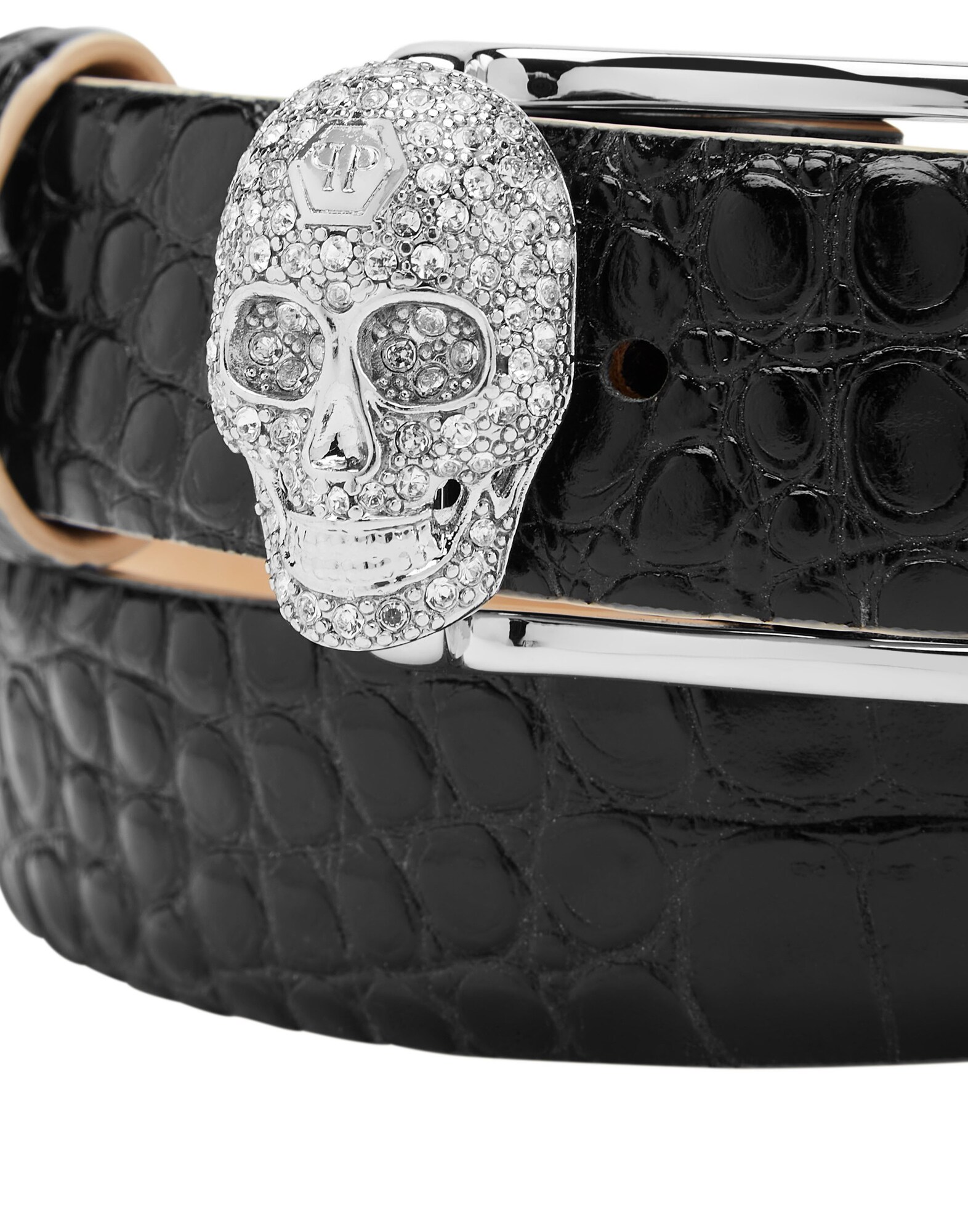 Philipp Plein Cinturón negro / plata – imagen 2