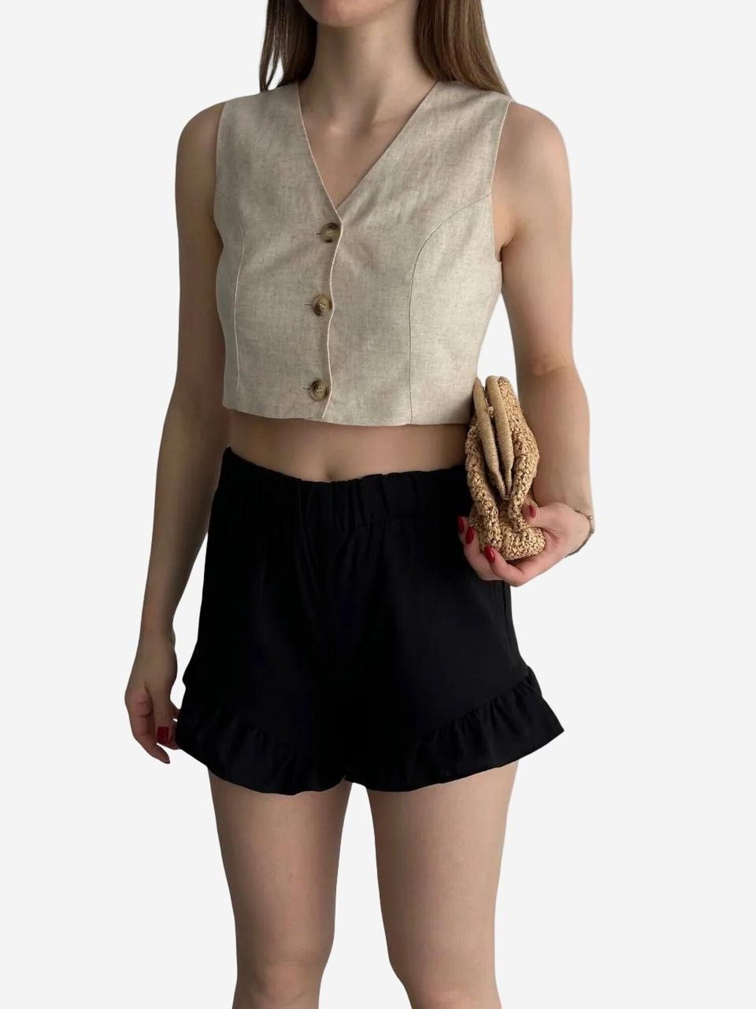 My fashion Hlače 'Shorts' crna