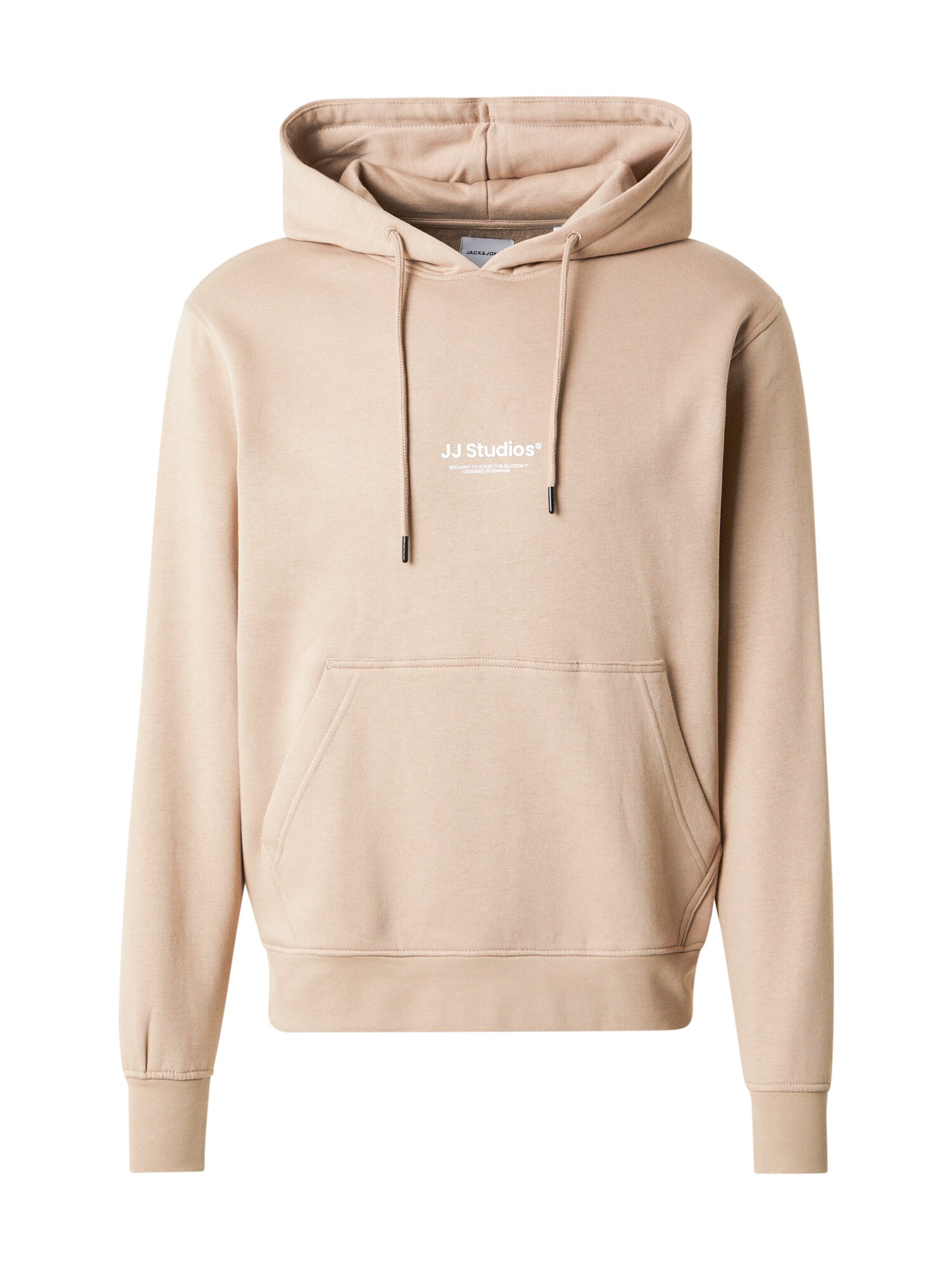 JACK & JONES Bluză de molton JJESoho  bej / alb