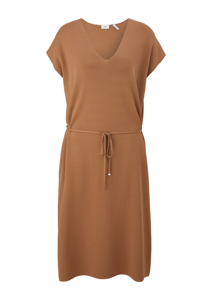s.Oliver BLACK LABEL Strickkleid Damen Größe M braun