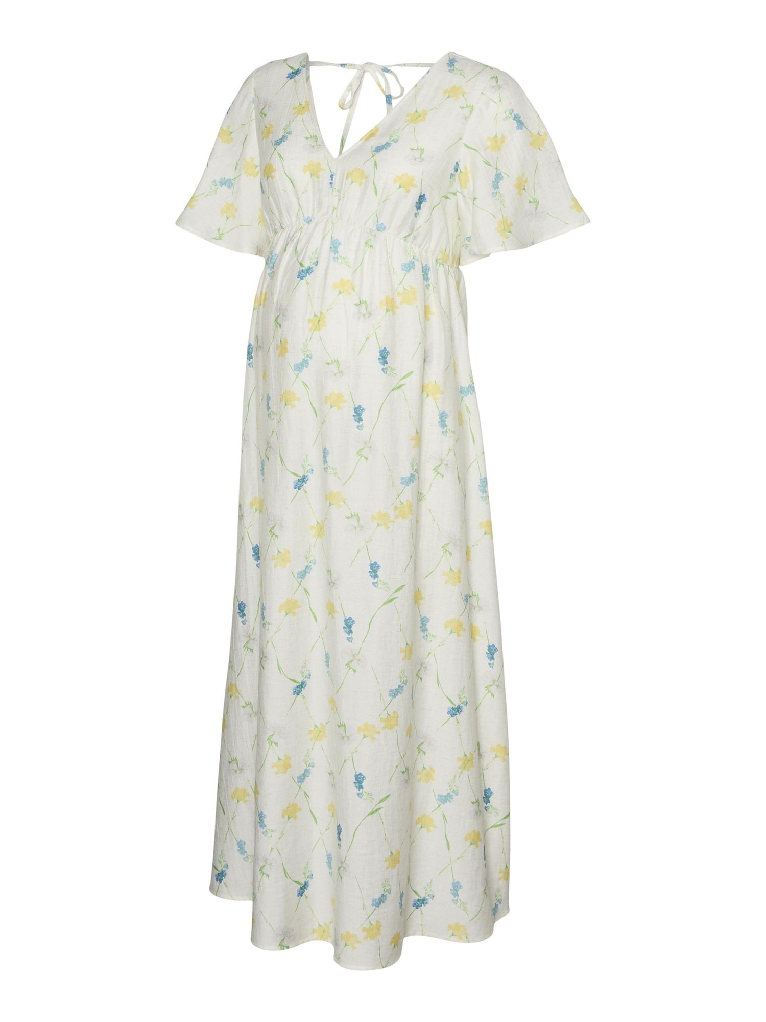 Vero Moda Maternity Zomerjurk 'VMMFlora Olga' Blauw / Geel / Groen / Wit