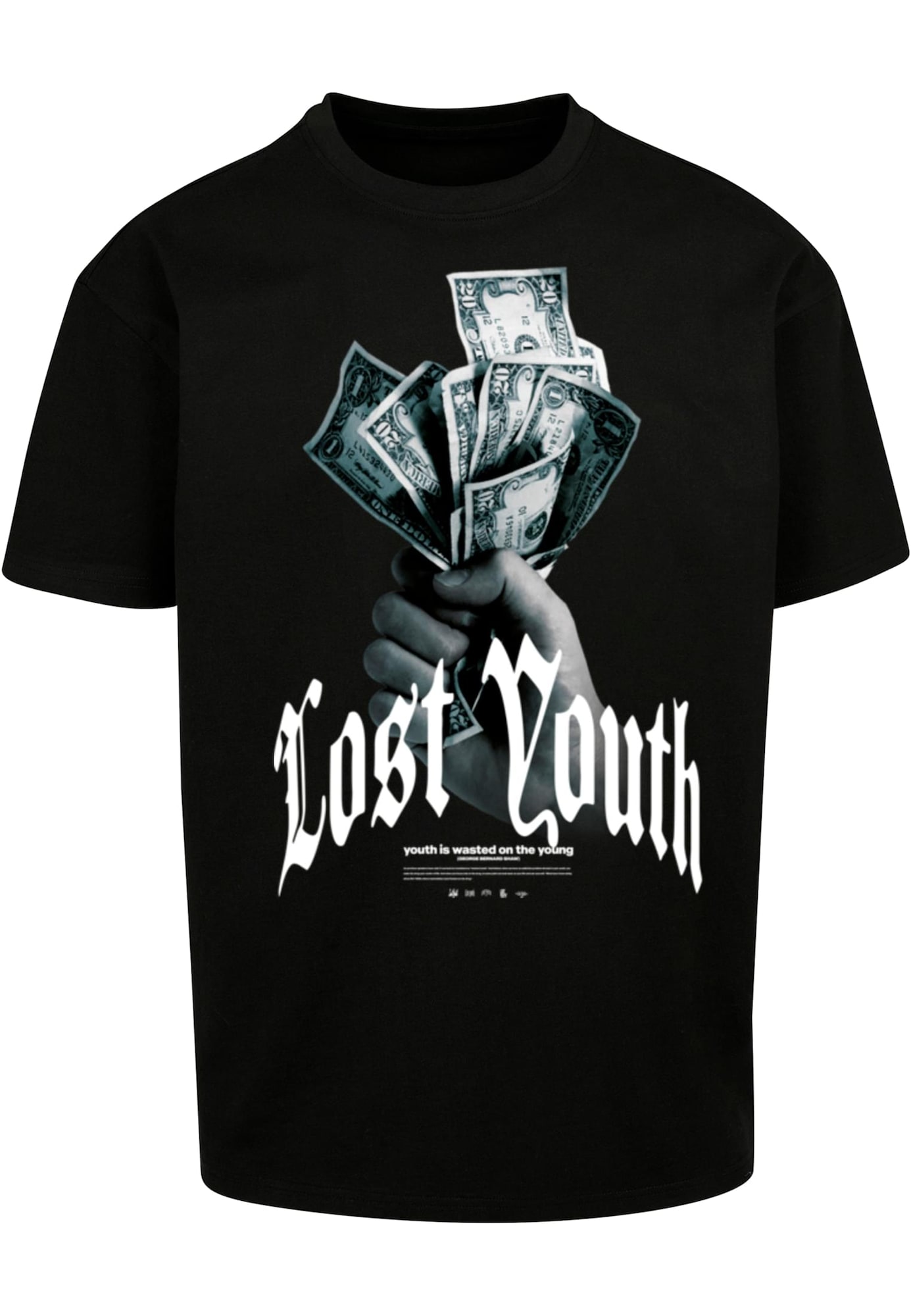 Lost Youth Marškinėliai margai pilka / juoda / balta