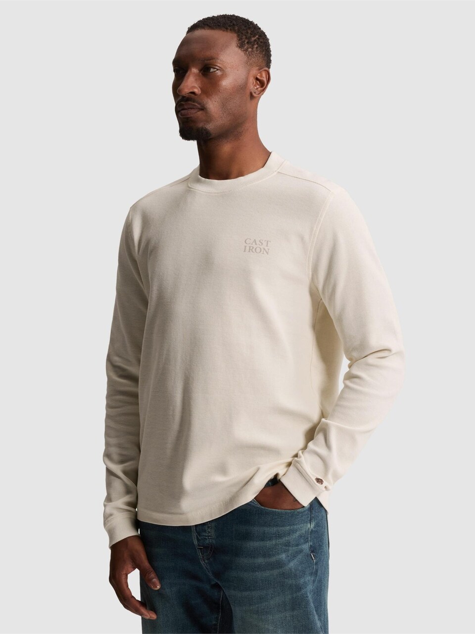 T-shirt 'Regular fit T-shirt with long sleeves'