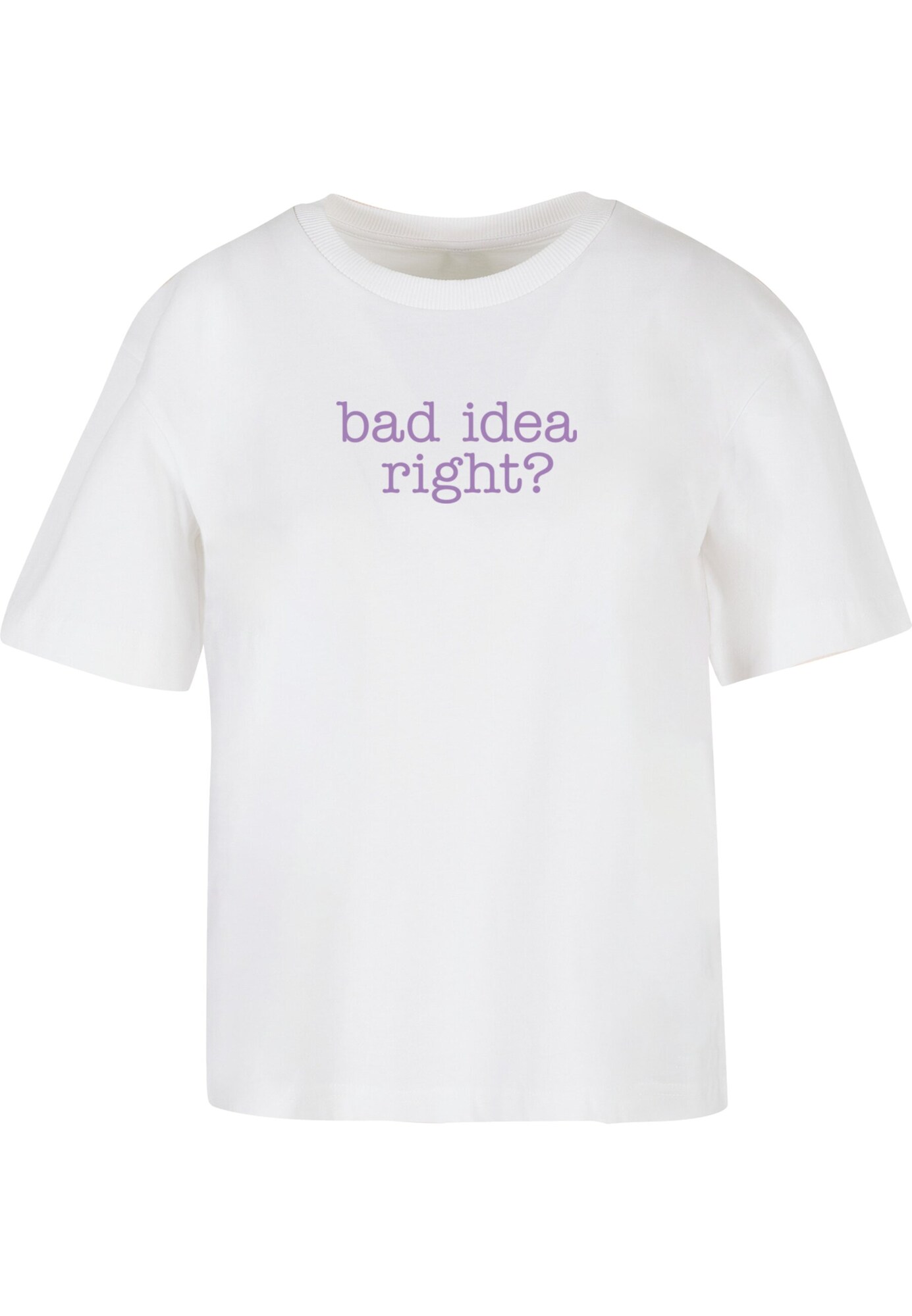 Miss Tee Póló 'Bad Idea'  levendula / fehér akciós termékkép 1