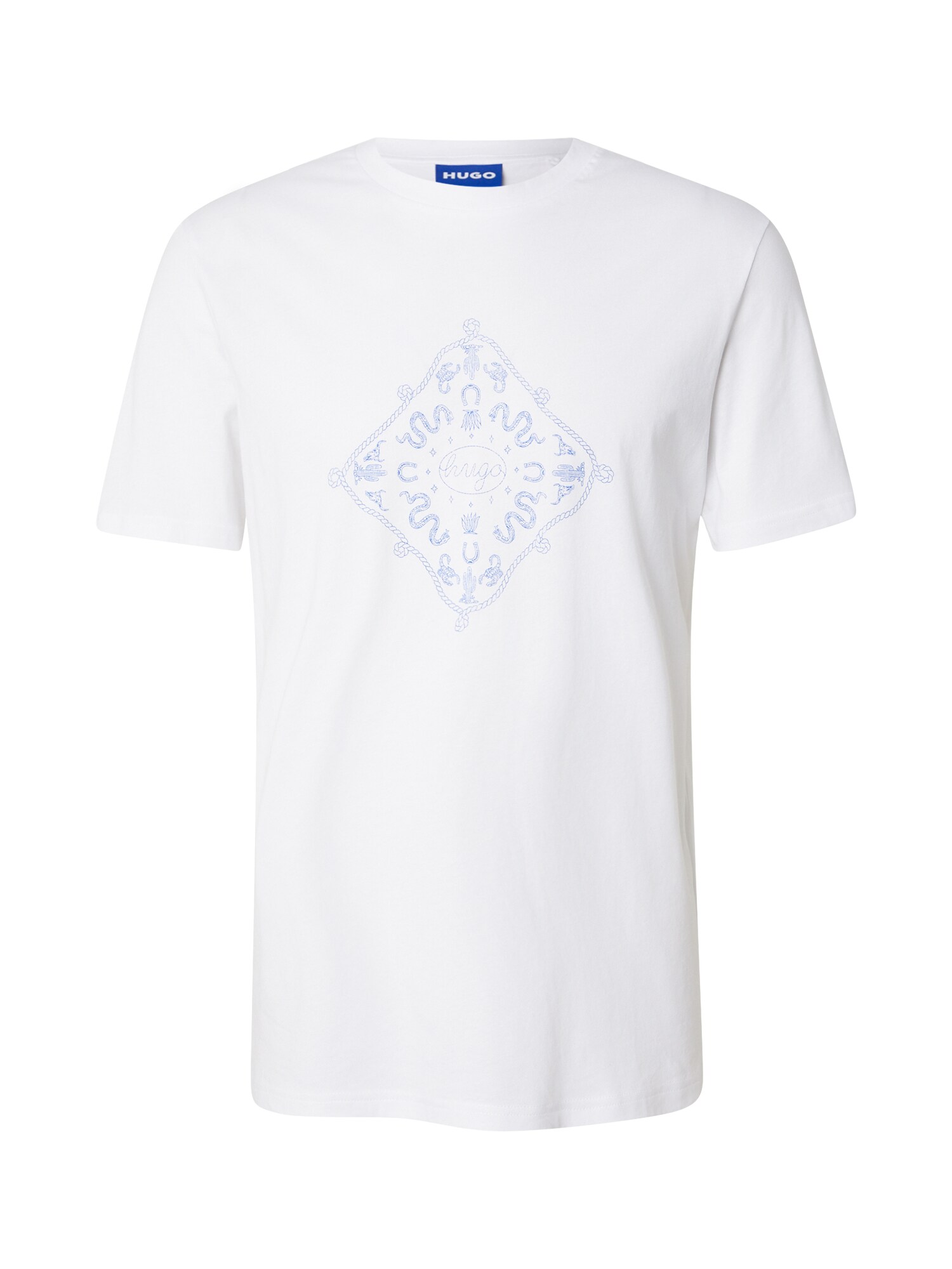 HUGO Camiseta 'Nerberri'  azul claro / blanco