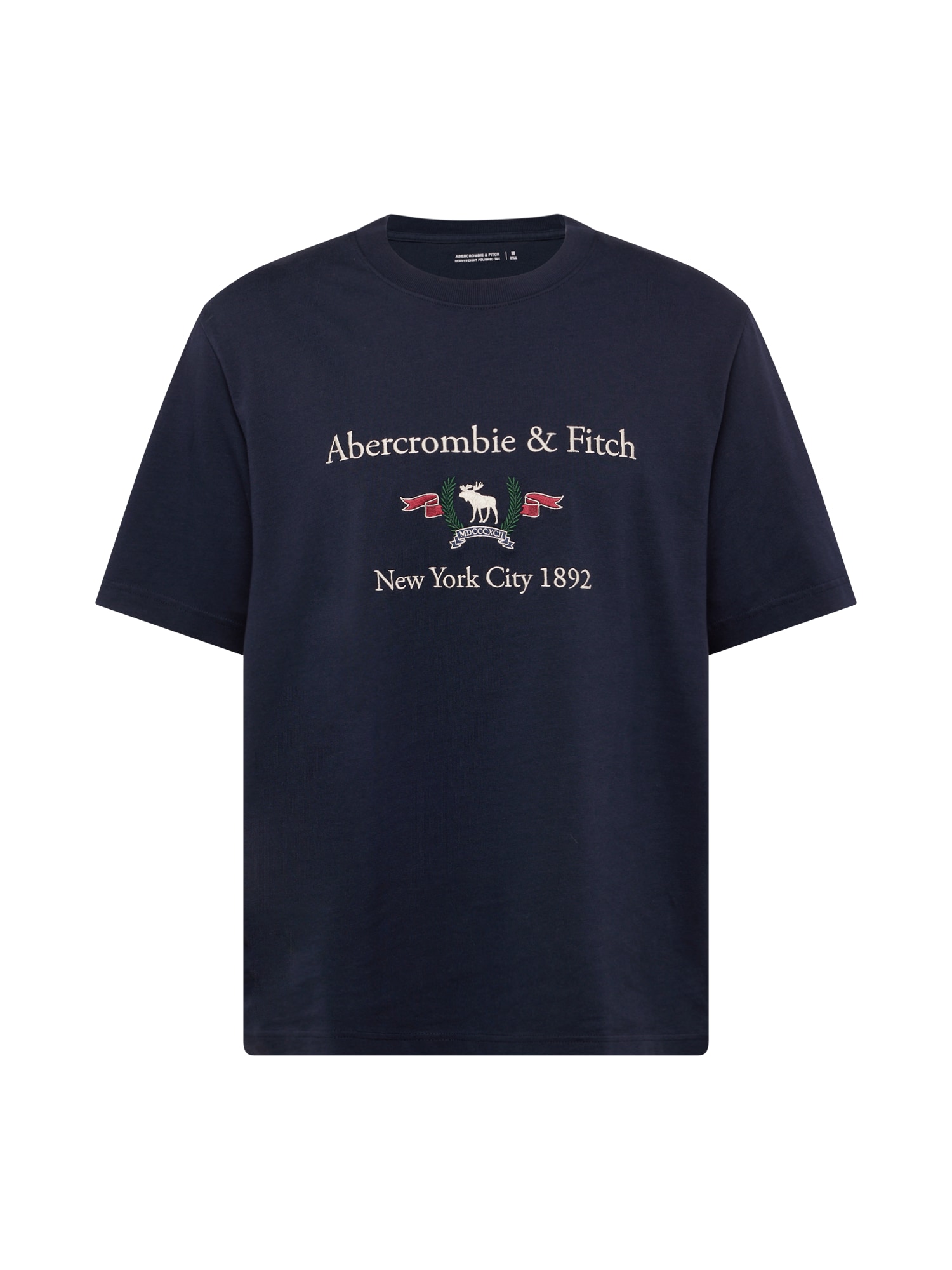 Abercrombie & Fitch Póló 'HERITAGE'  tengerészkék / zöld / borvörös / fehér