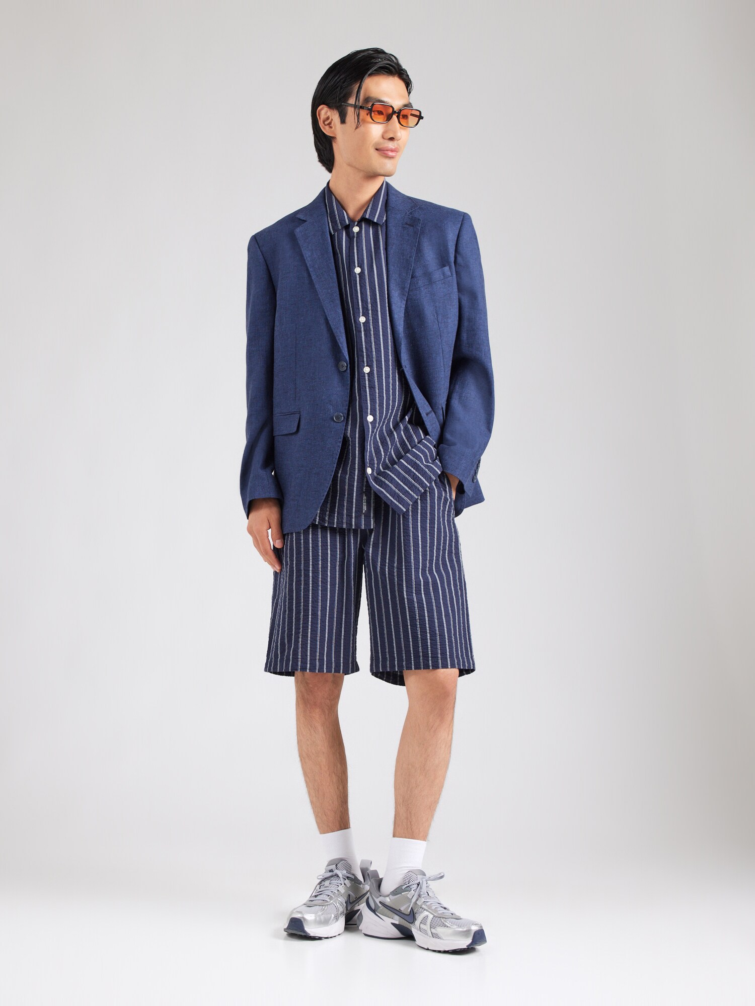 Casual Friday Košeľa 'CFKAI' námornícka modrá / biela (obrázok 4)
